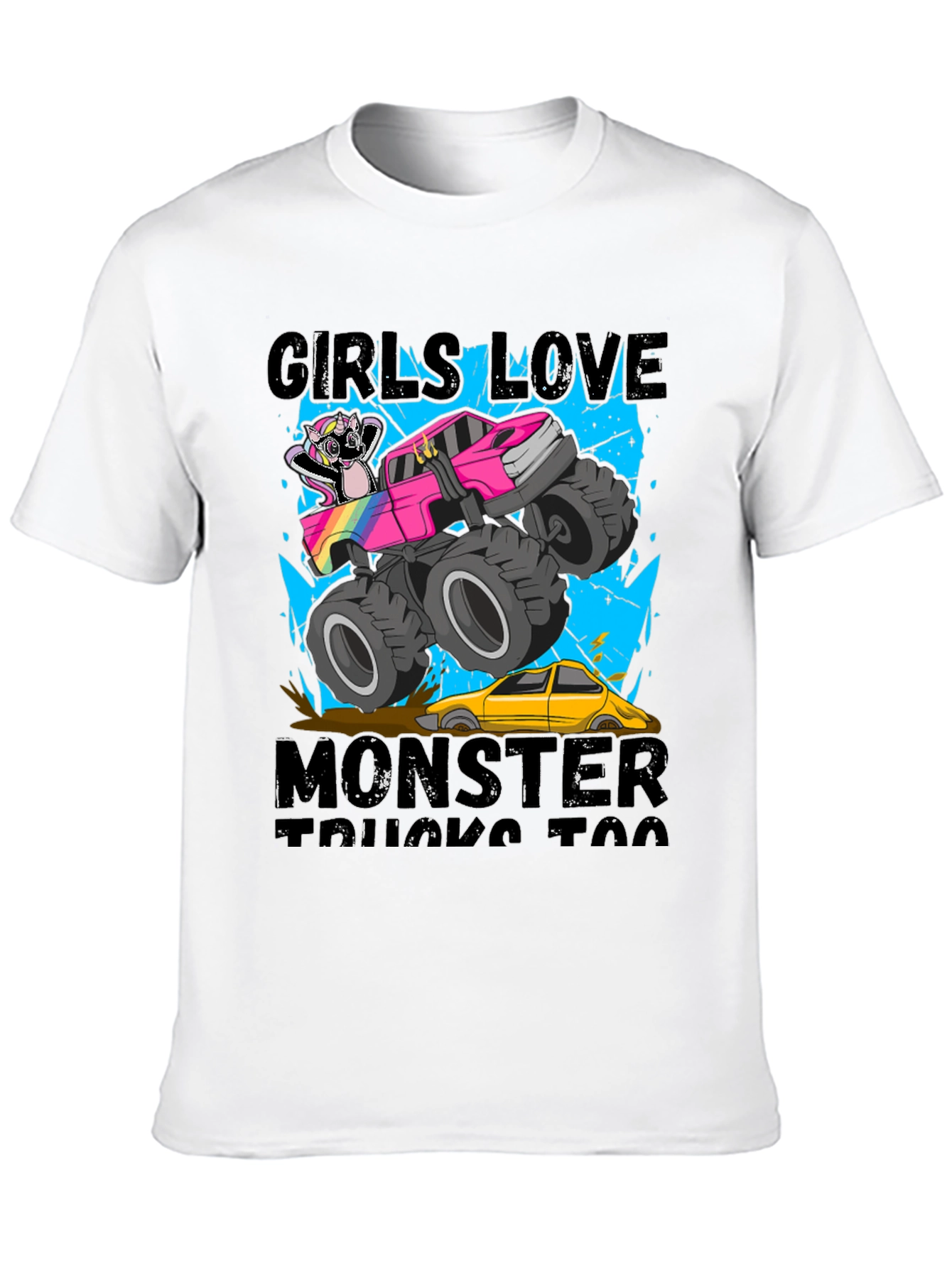 Girls Love Monster Trucks T-Shirt
