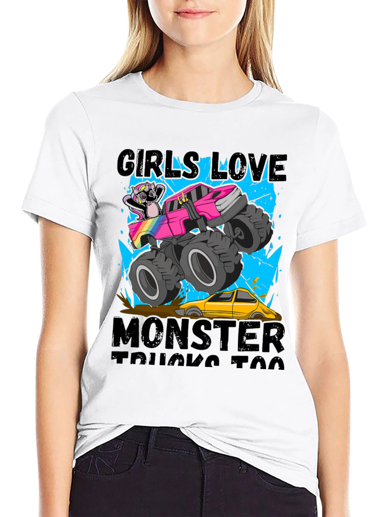 Girls Love Monster Trucks T-Shirt