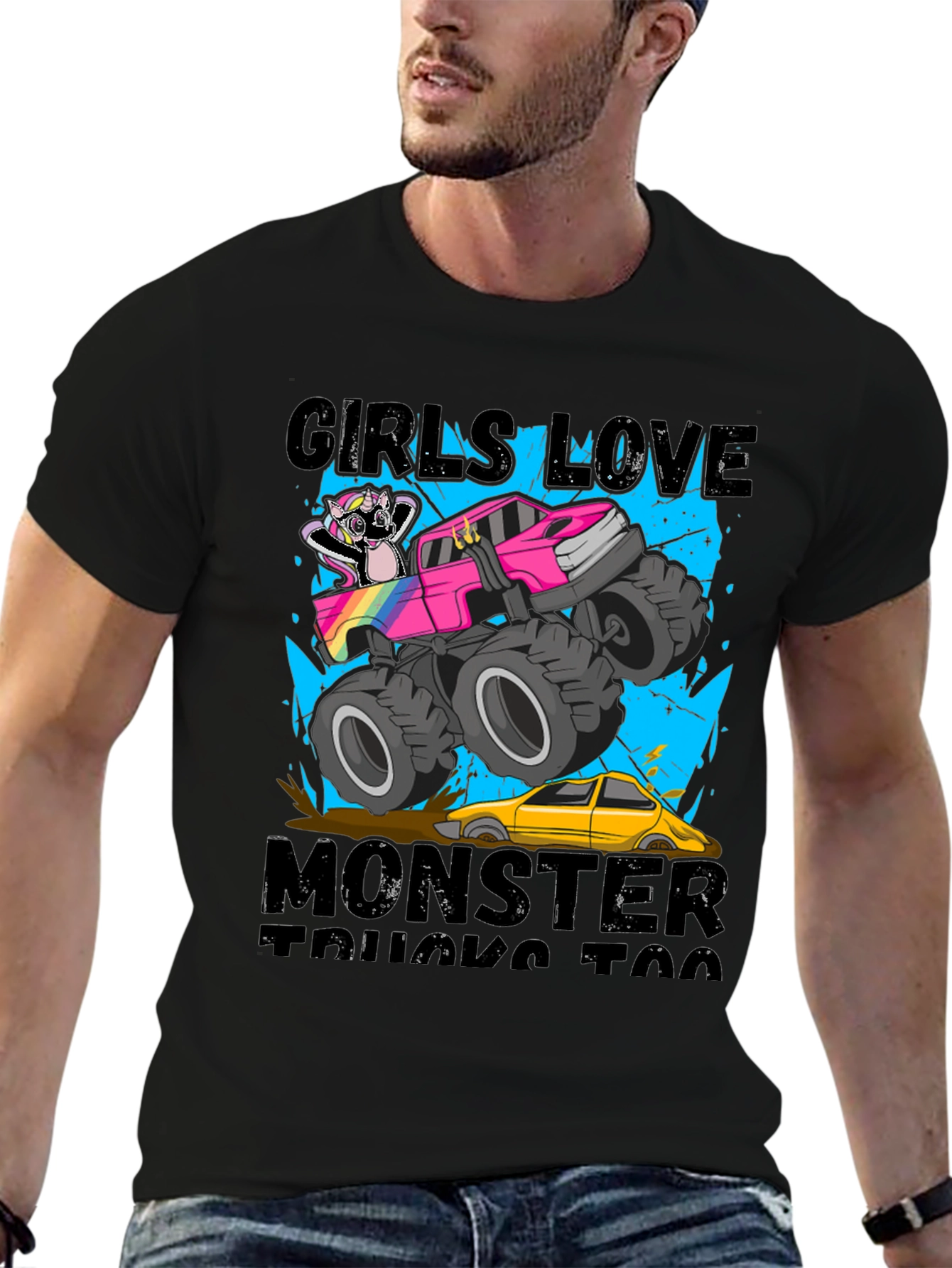 Girls Love Monster Trucks T-Shirt