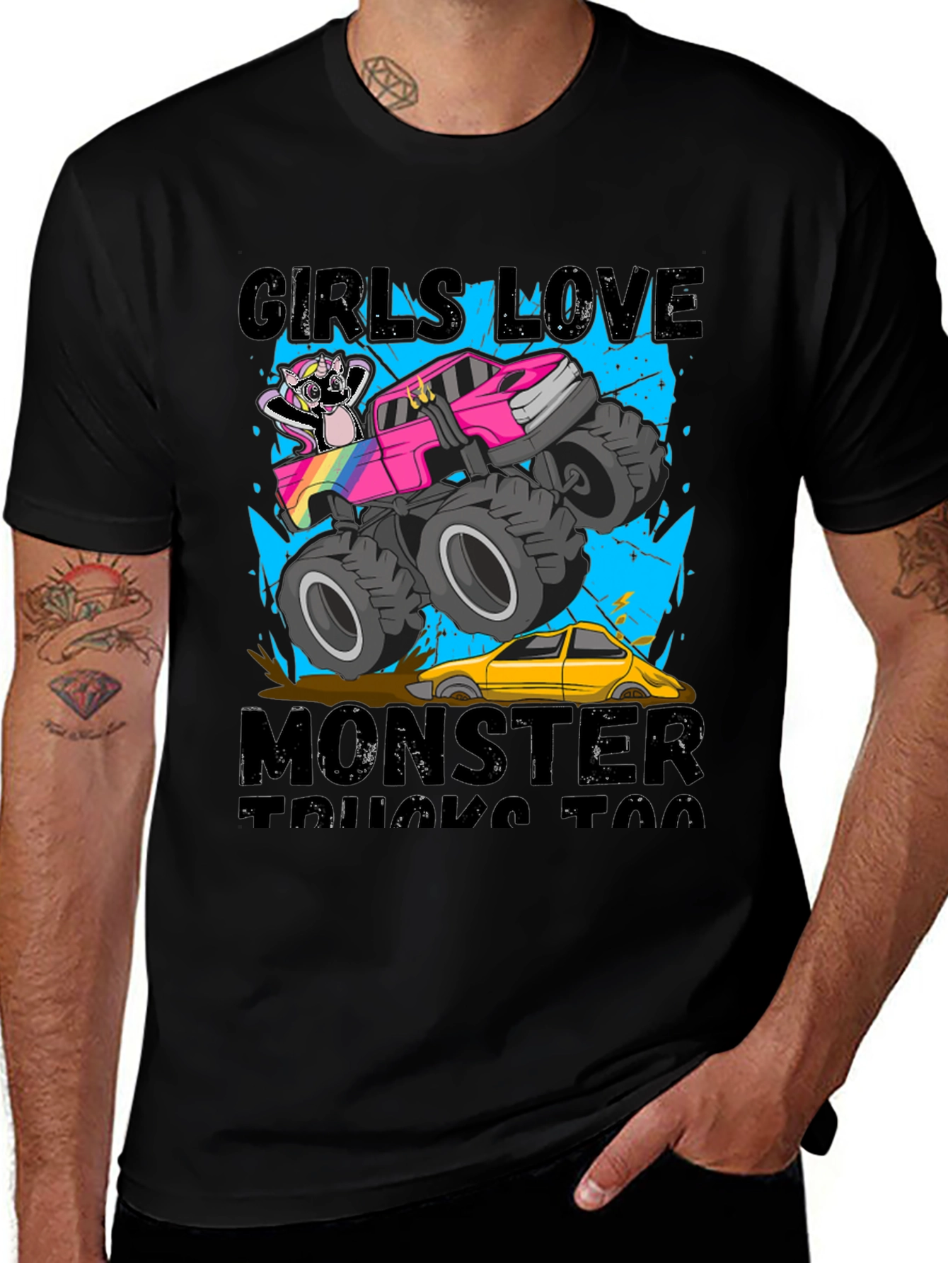 Girls Love Monster Trucks T-Shirt