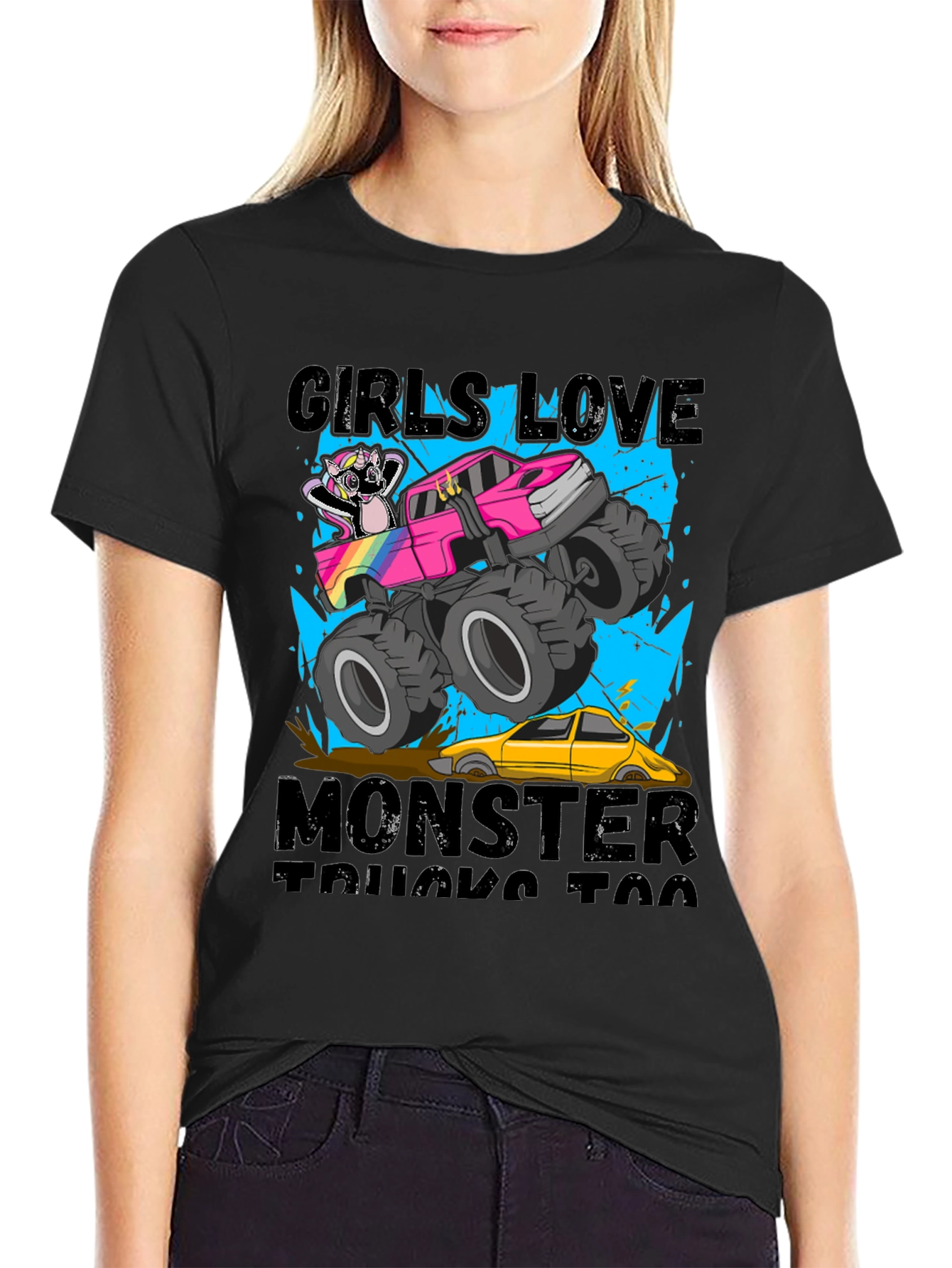 Girls Love Monster Trucks T-Shirt