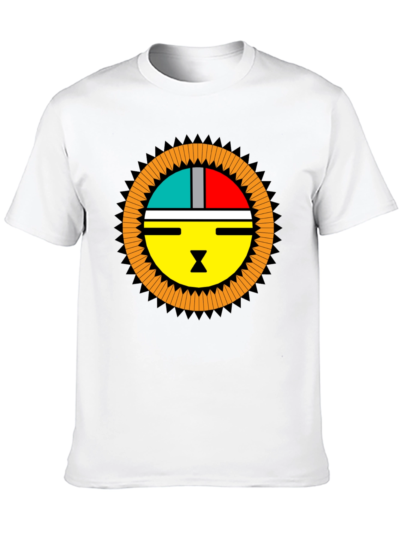 Graphic Tee - Modern Sun Design Black T-Shirt