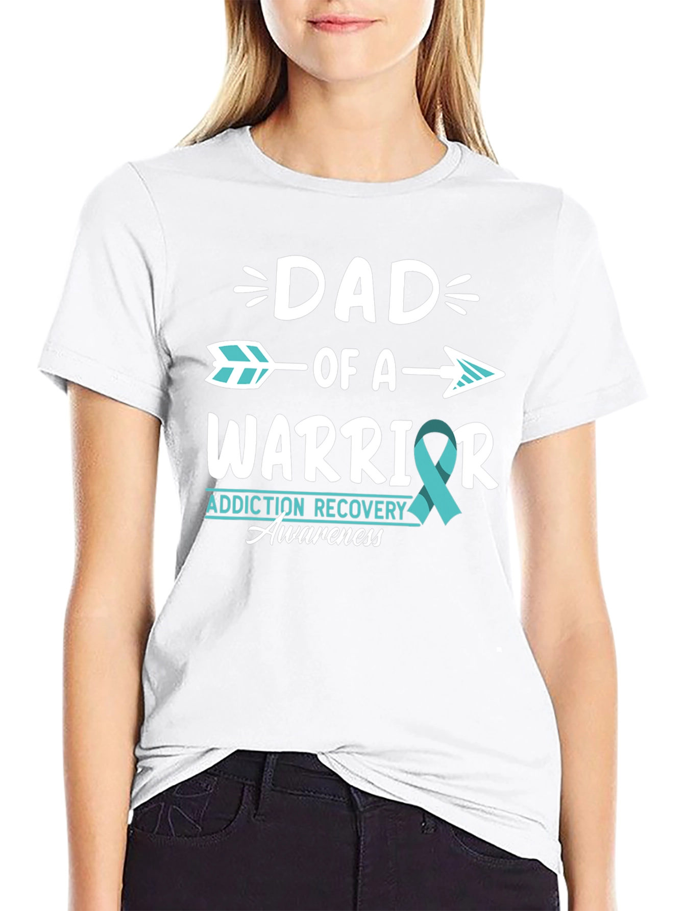 Dad of a Warrior Recovery Awareness T-Shirt