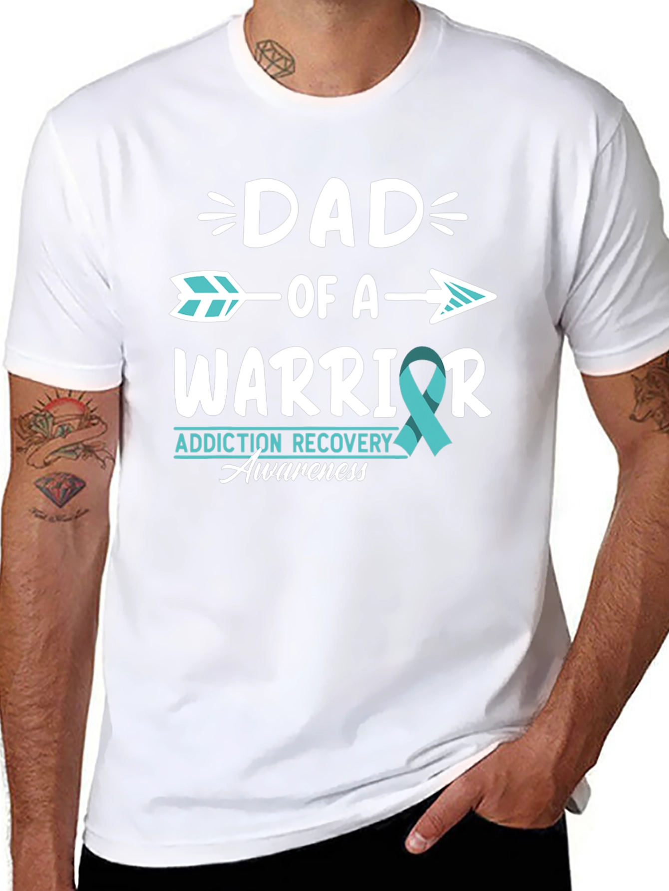 Dad of a Warrior Recovery Awareness T-Shirt