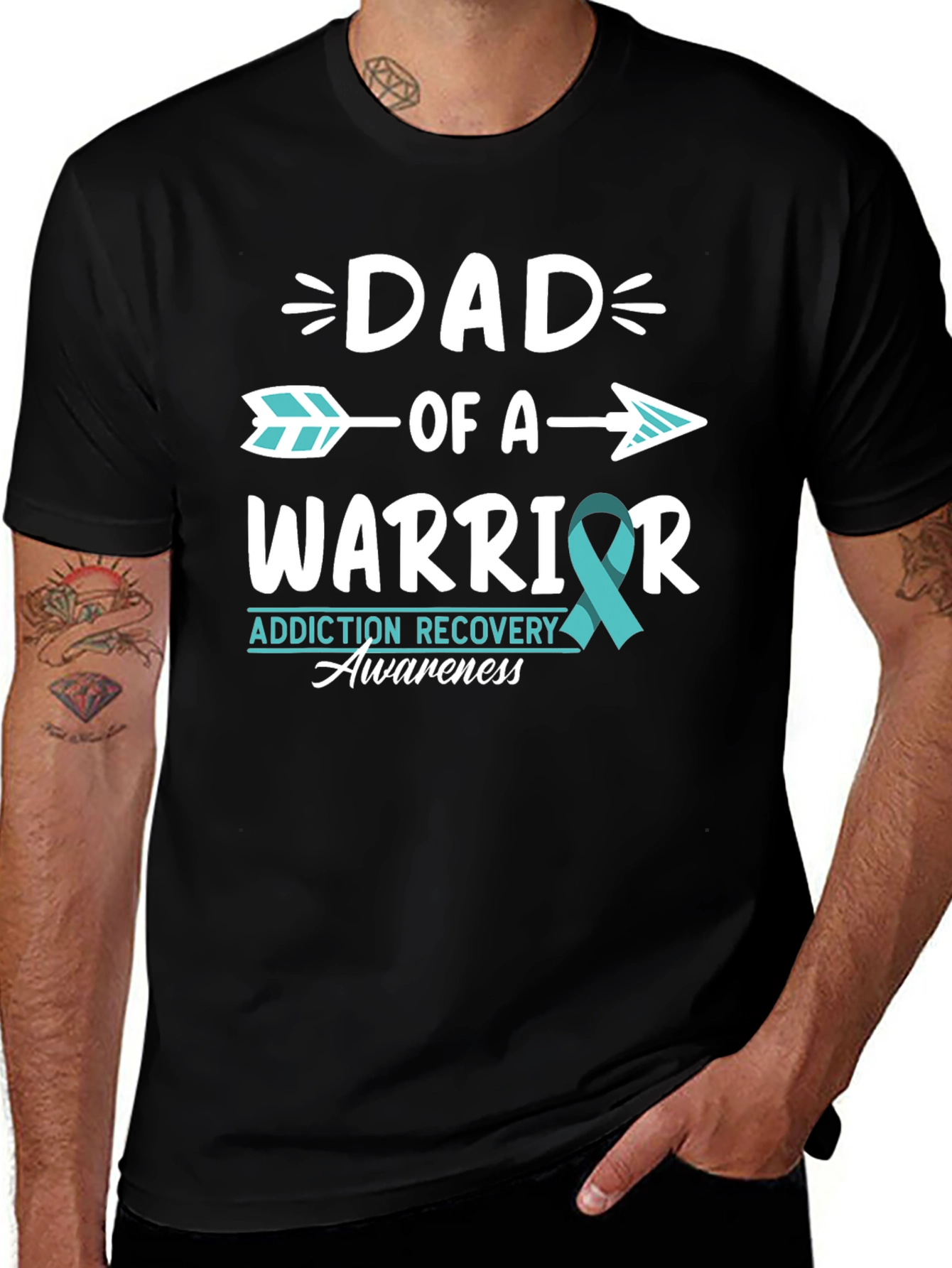 Dad of a Warrior Recovery Awareness T-Shirt