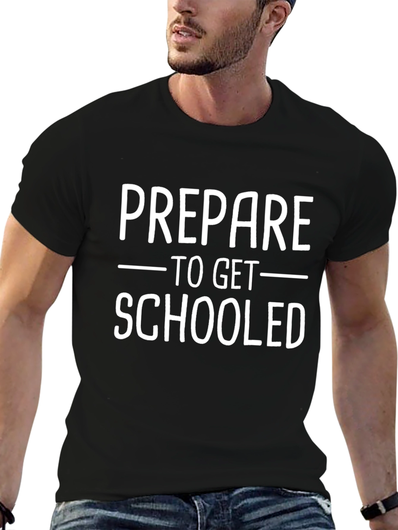 Prepare to Get Schooled Black Graphic Tee