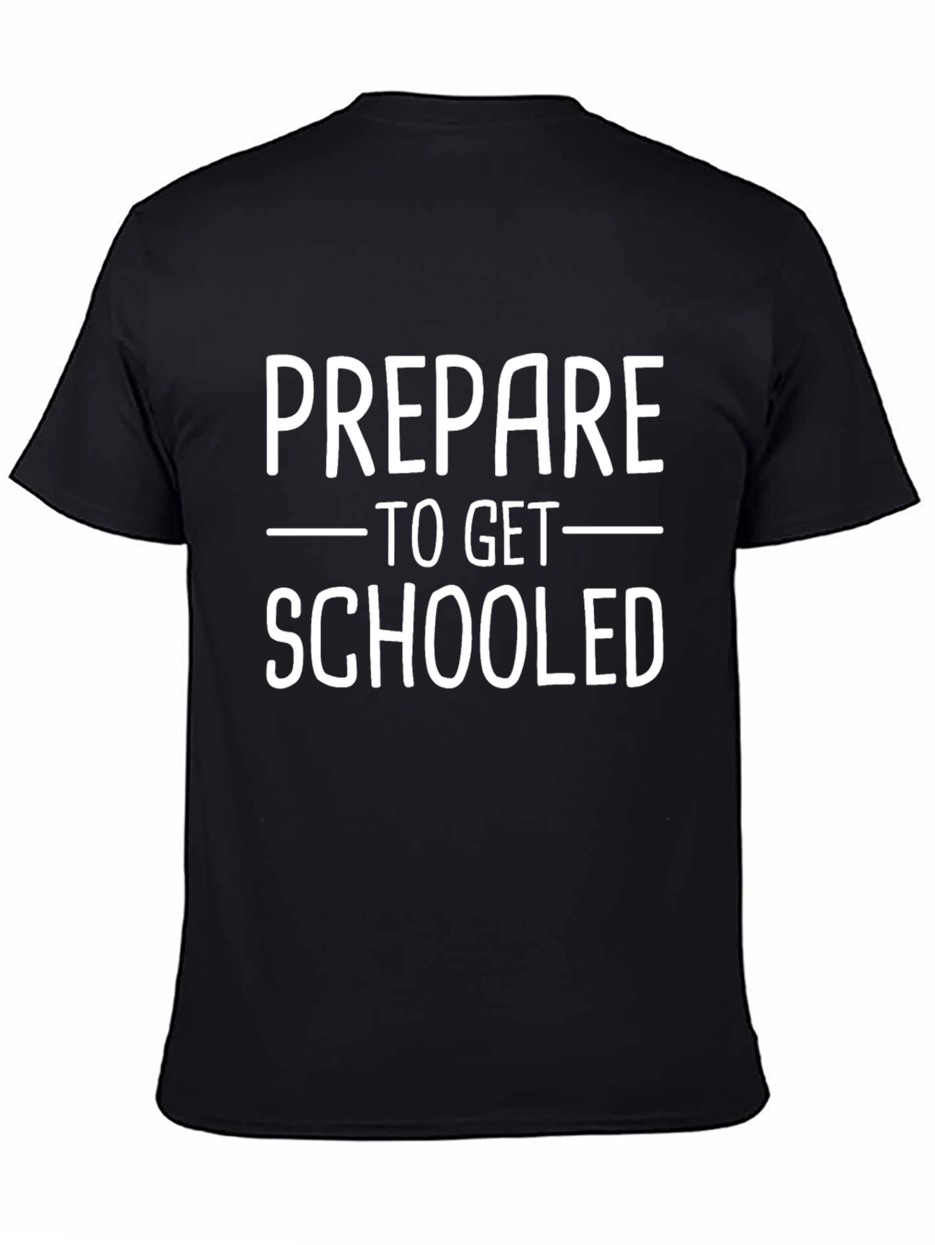 Prepare to Get Schooled Black Graphic Tee