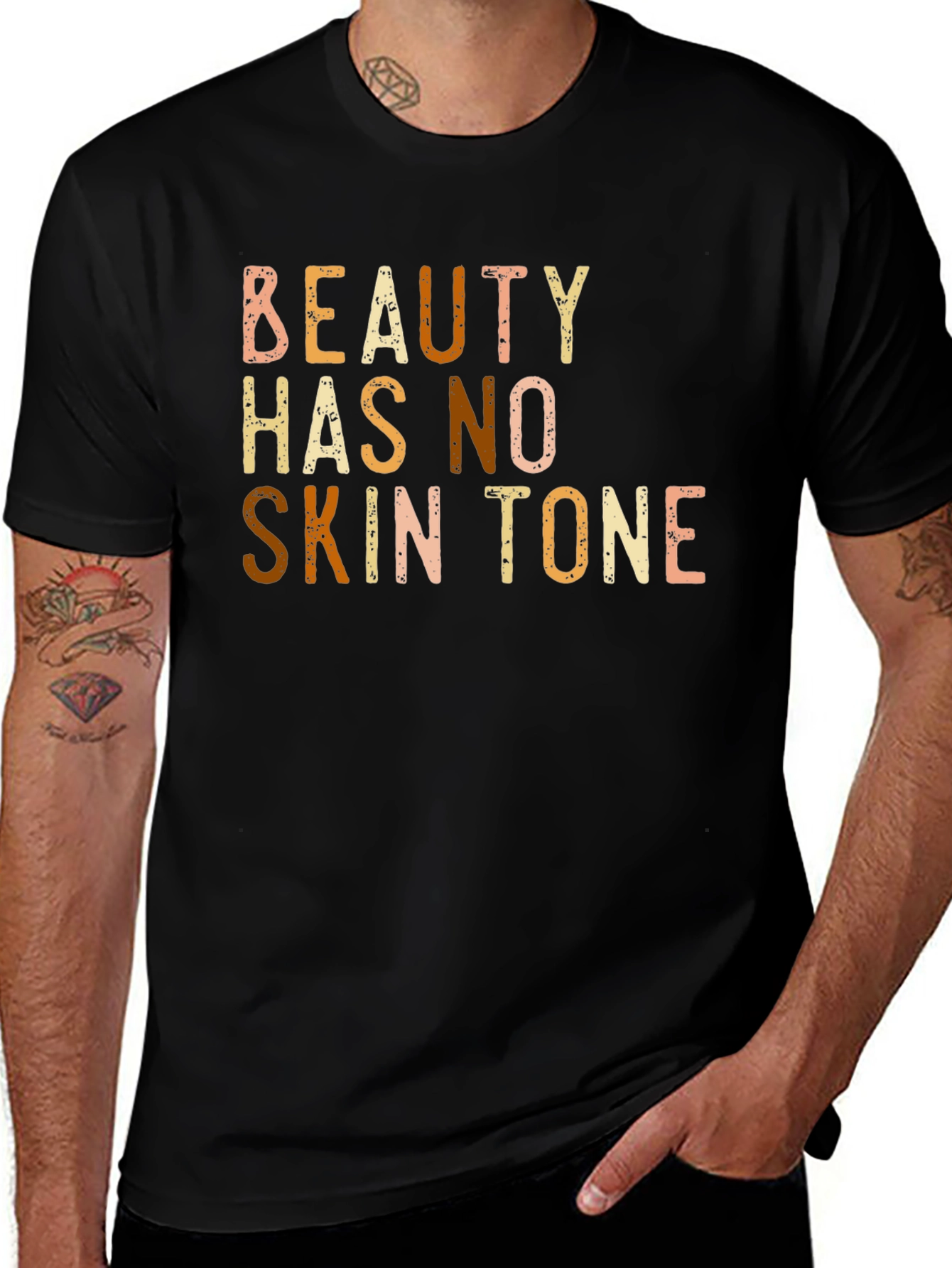 Beauty Has No Skin Tone Graphic T-Shirt