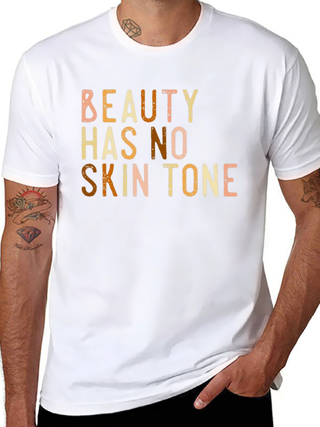 Beauty Has No Skin Tone Graphic T-Shirt