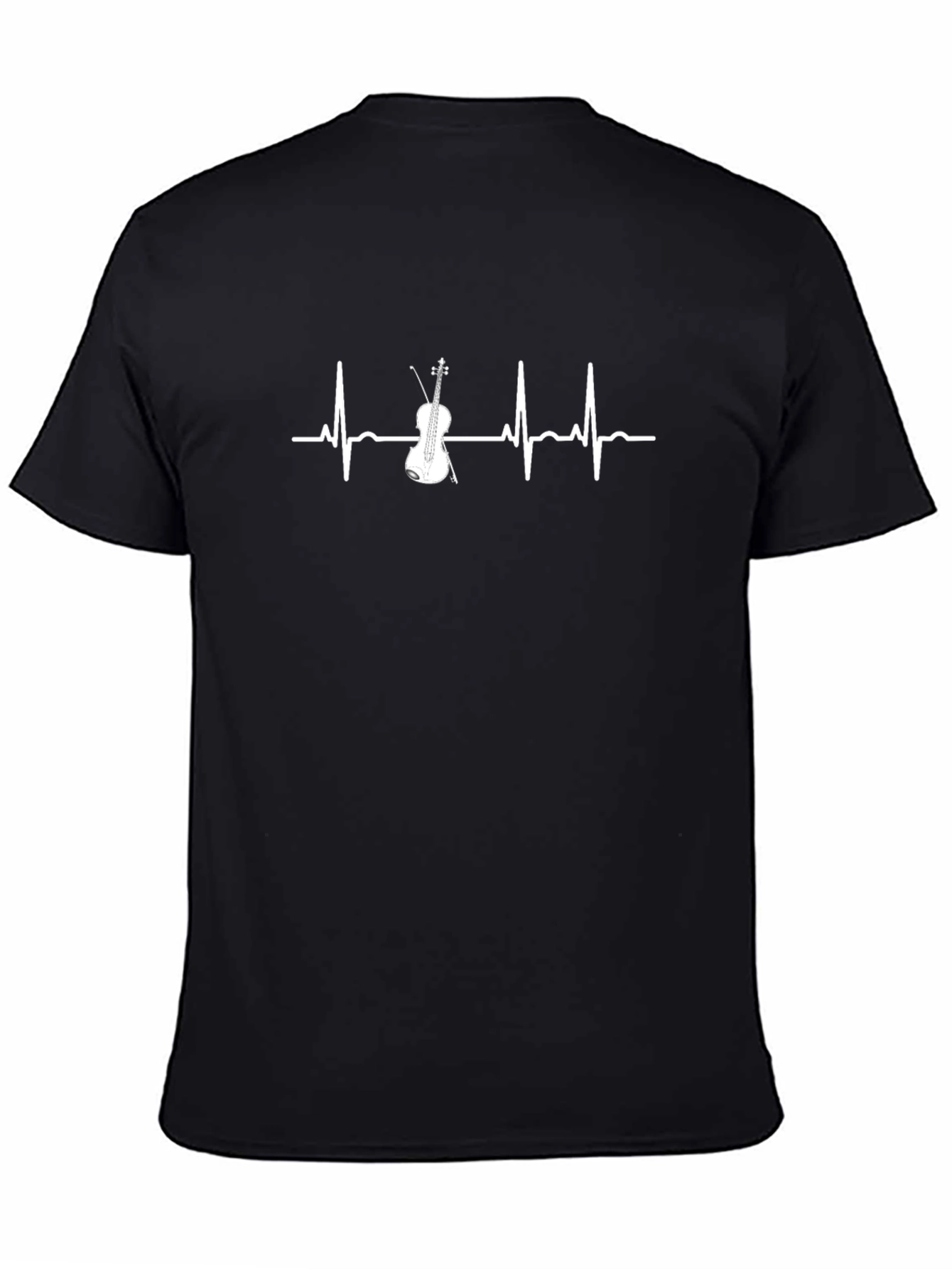 Violin Heartbeat Graphic T-Shirt - Music Lover Tee