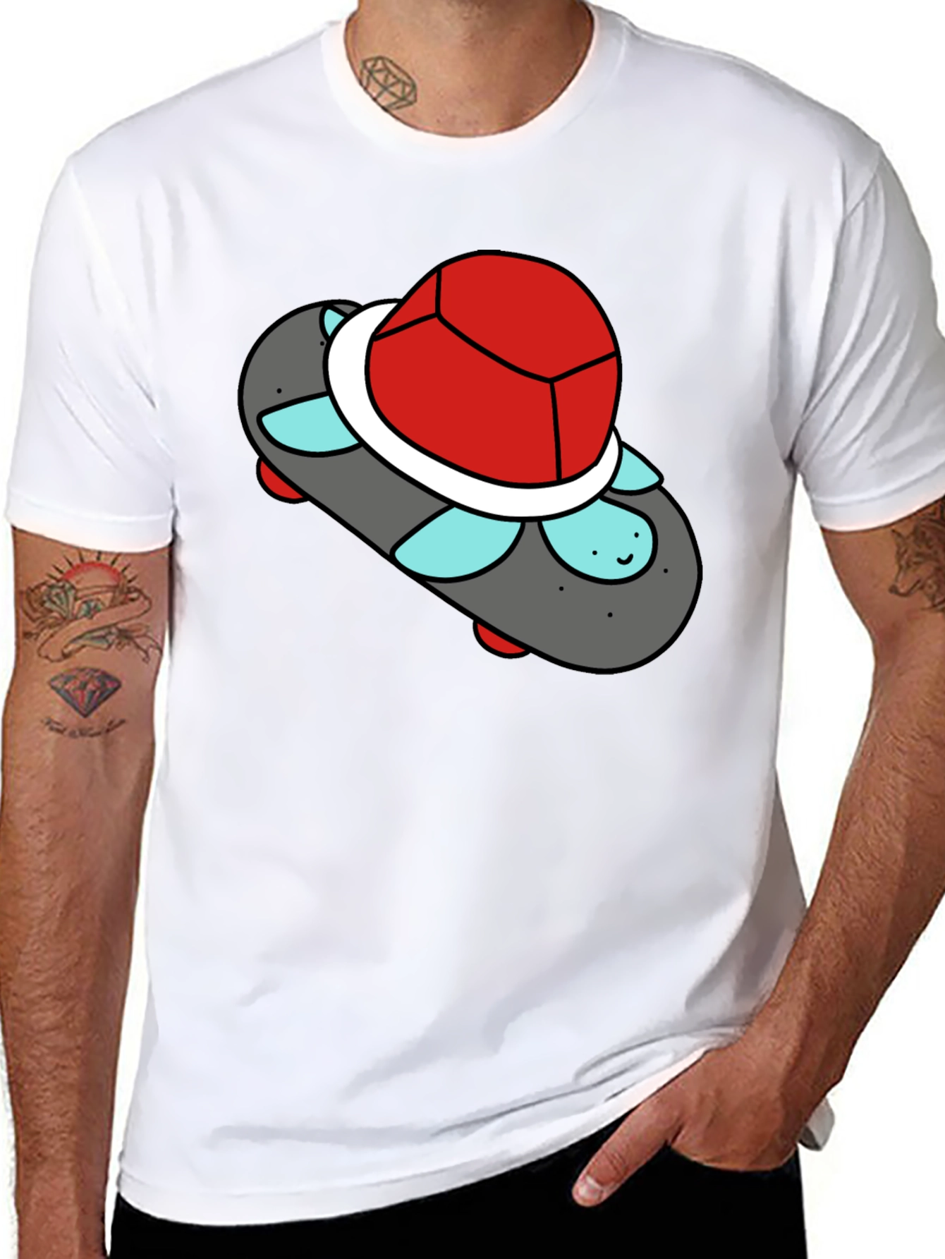Skateboarding Turtle Tee - Cool Graphic T-Shirt
