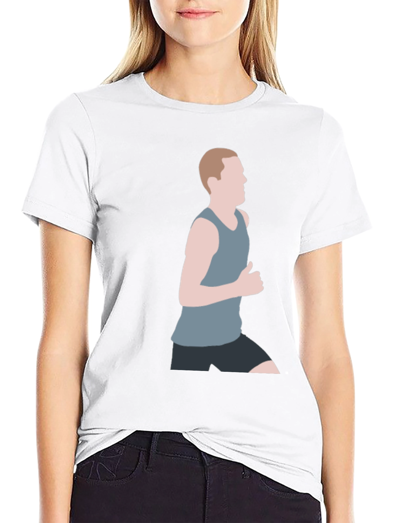 Mens Graphic T-Shirt - Running Silhouette Design