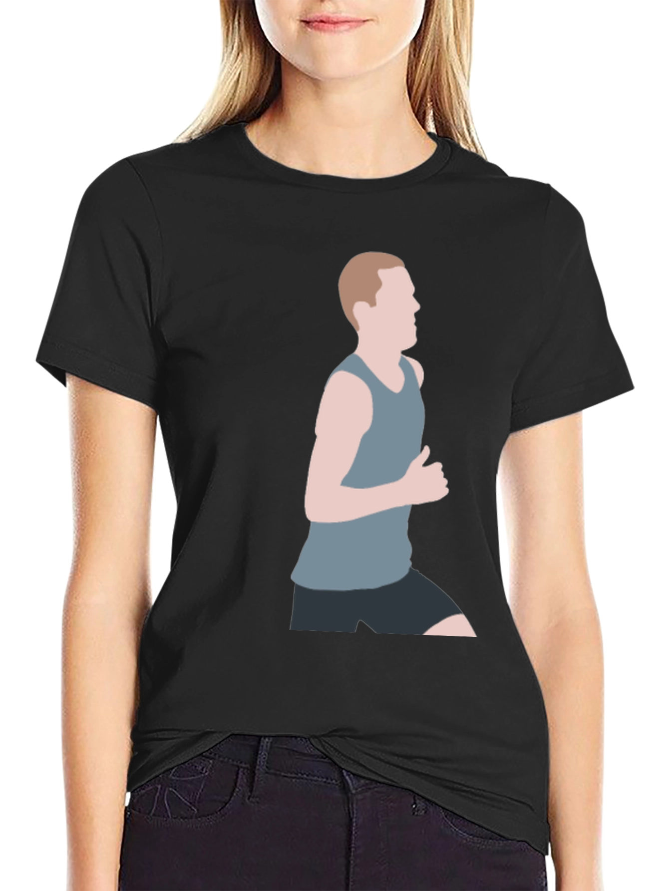 Mens Graphic T-Shirt - Running Silhouette Design