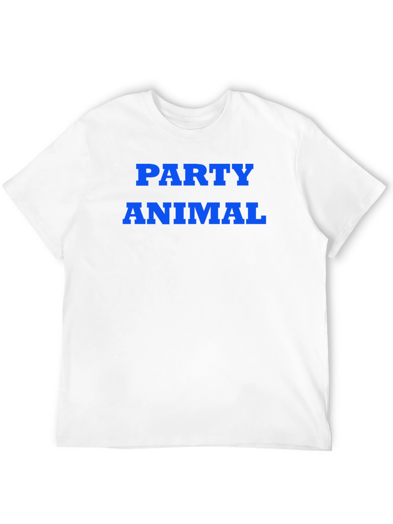 Party Animal Graphic Tee - Bold Blue Text