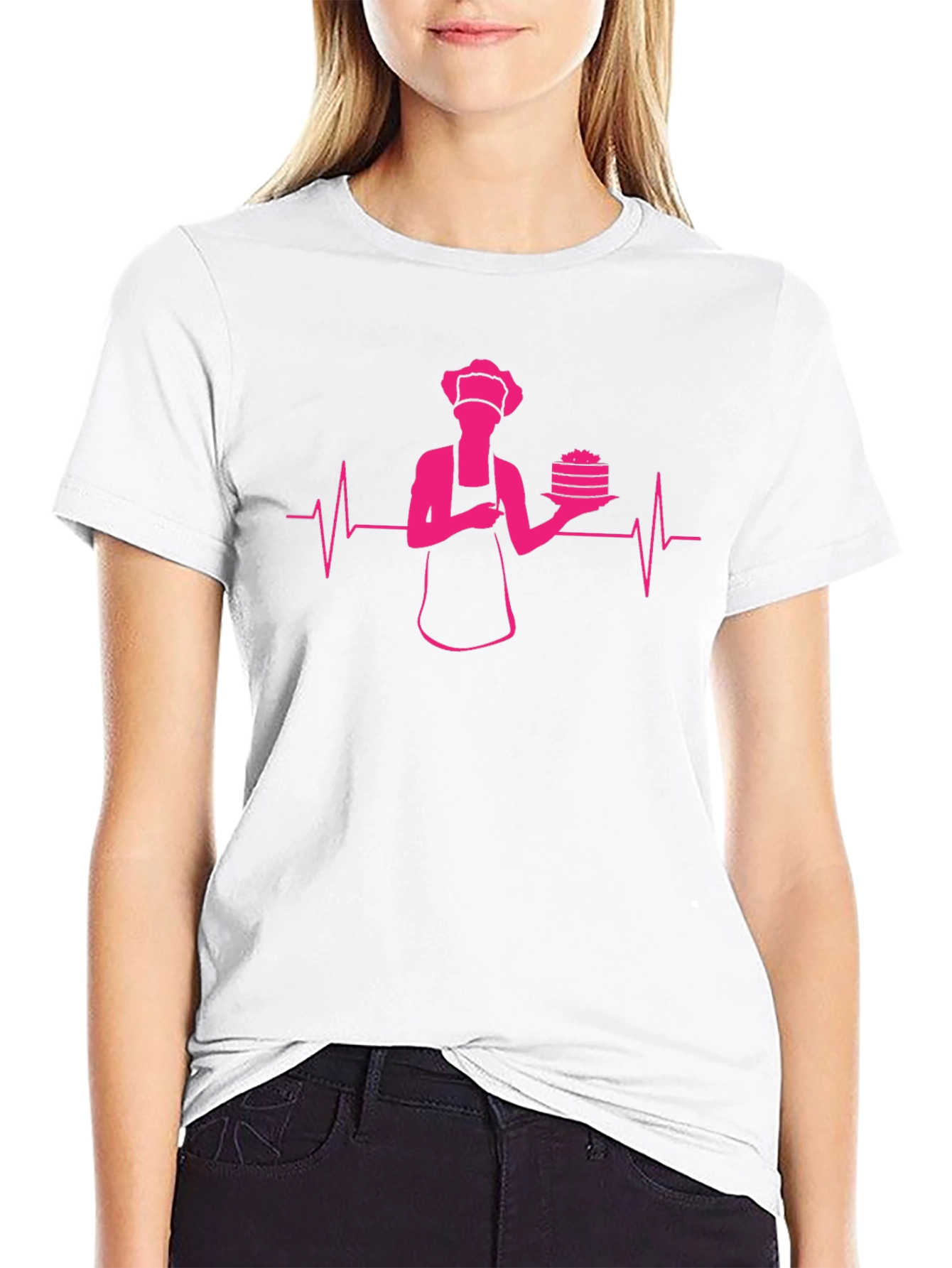 Chef Heartbeat Graphic T-Shirt - Black