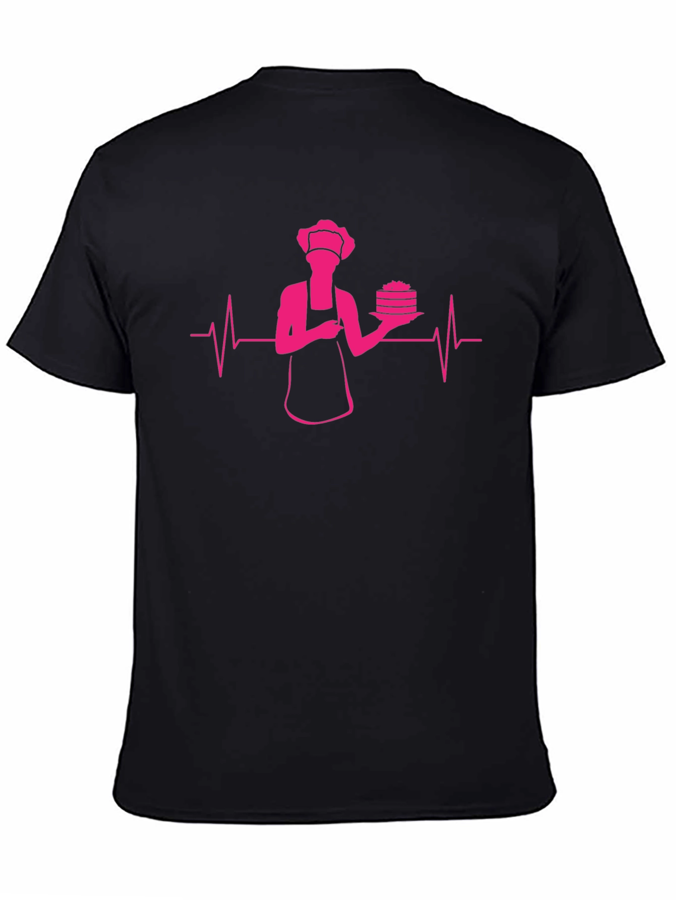 Chef Heartbeat Graphic T-Shirt - Black