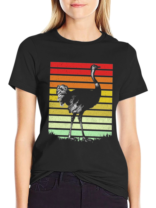 Retro Ostrich T-Shirt - Vintage Bird Graphic Tee