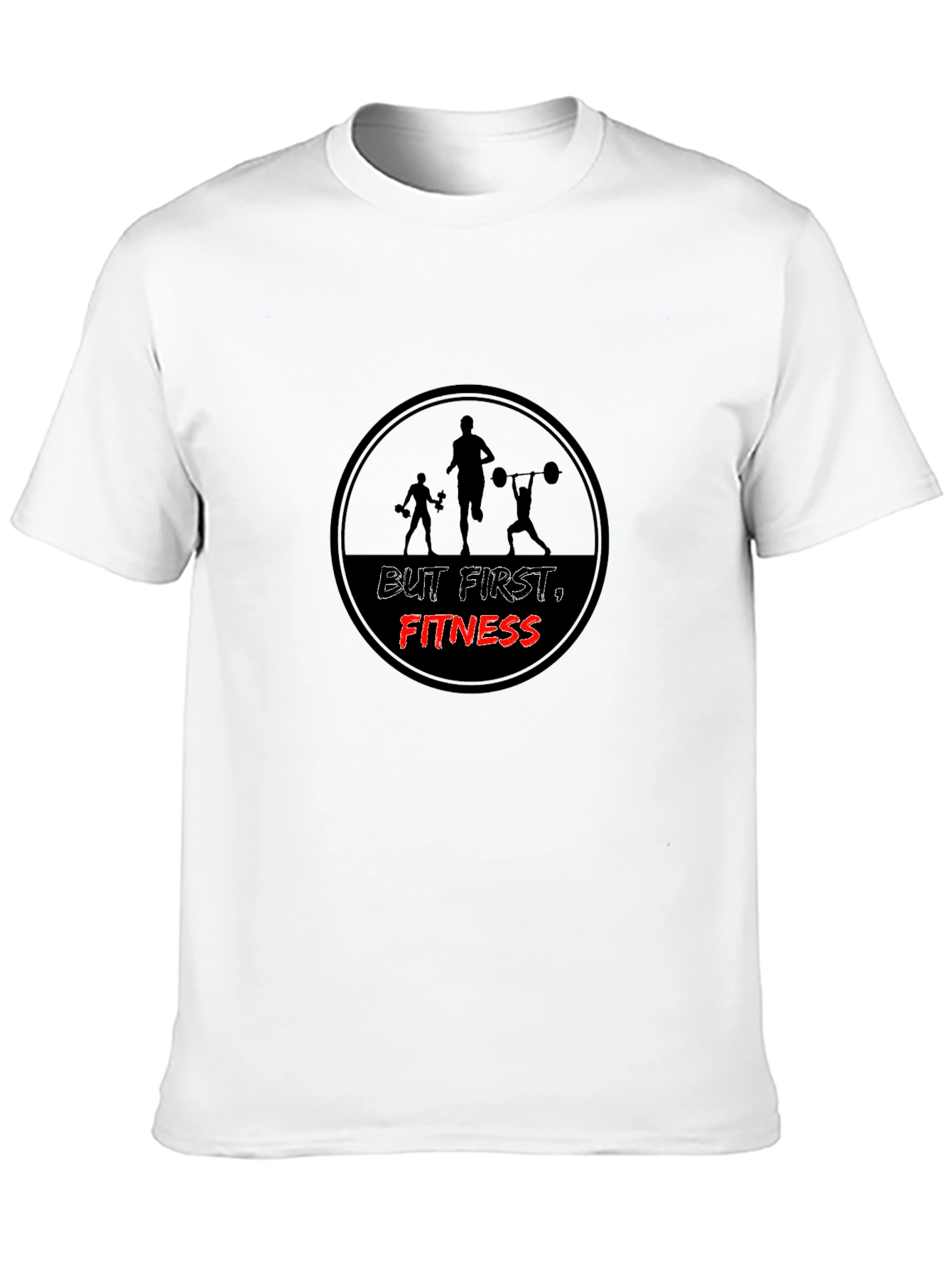 But First Fitness Black Graphic Tee