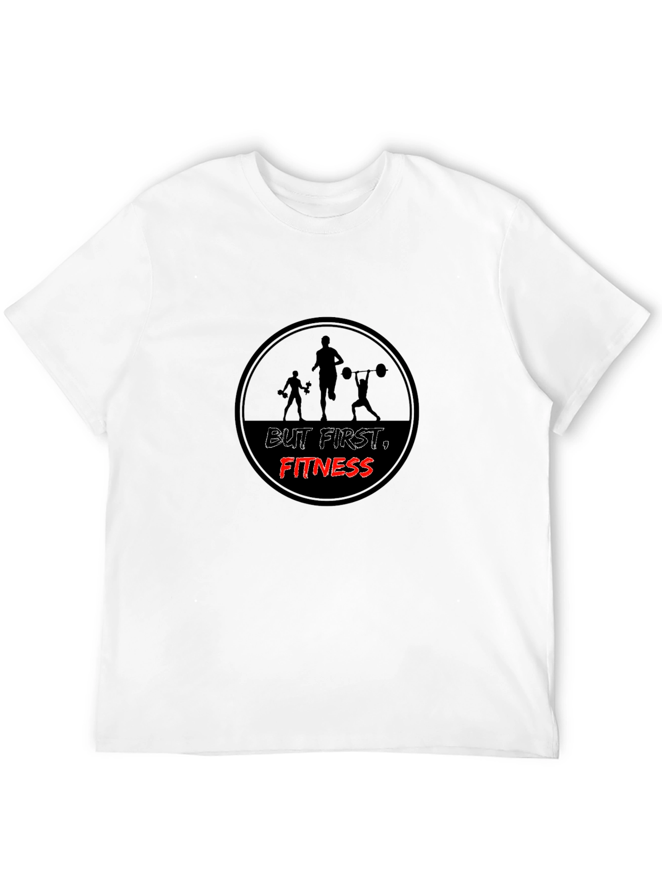 But First Fitness Black Graphic Tee