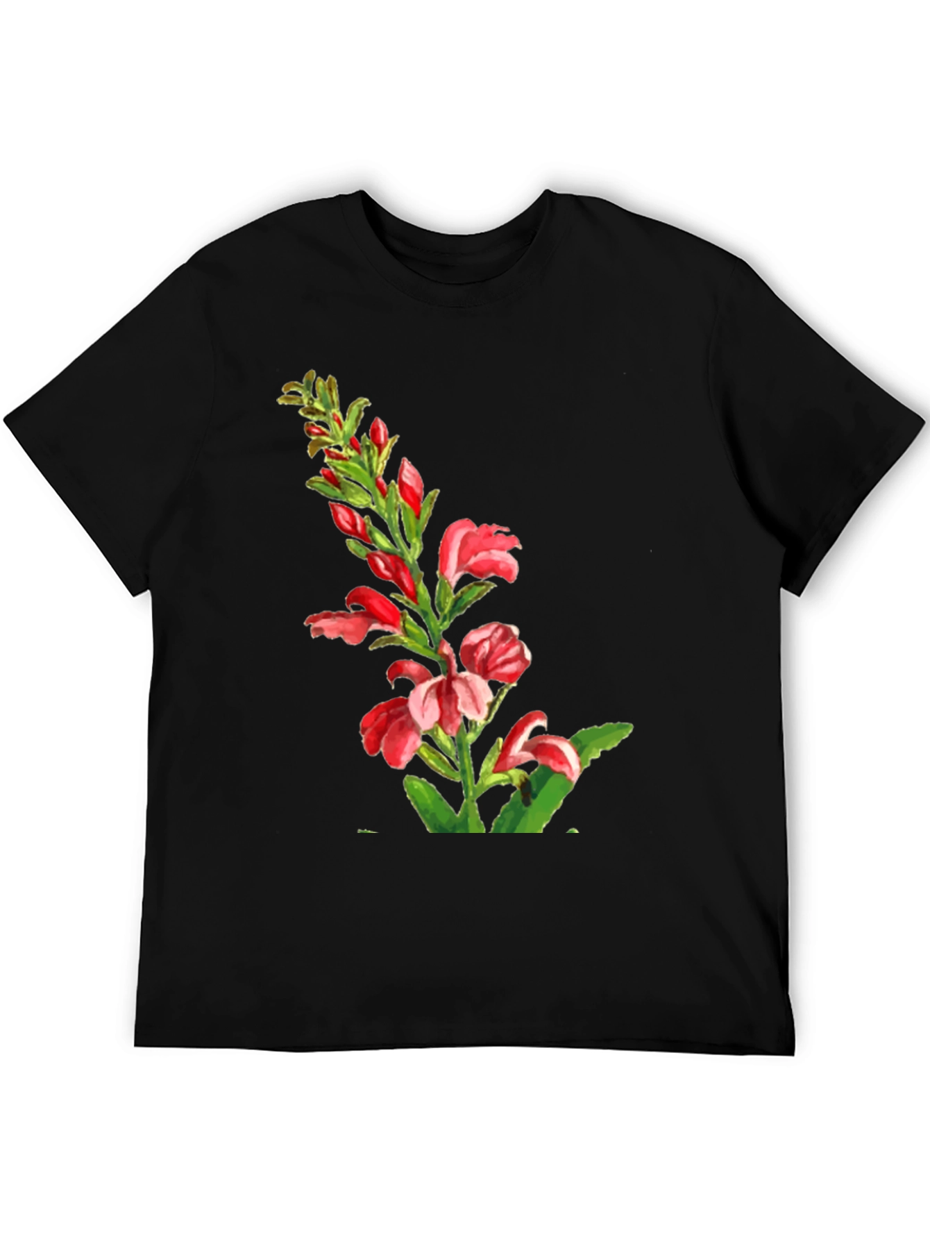 Floral Print Tee - Elegant Botanical Design