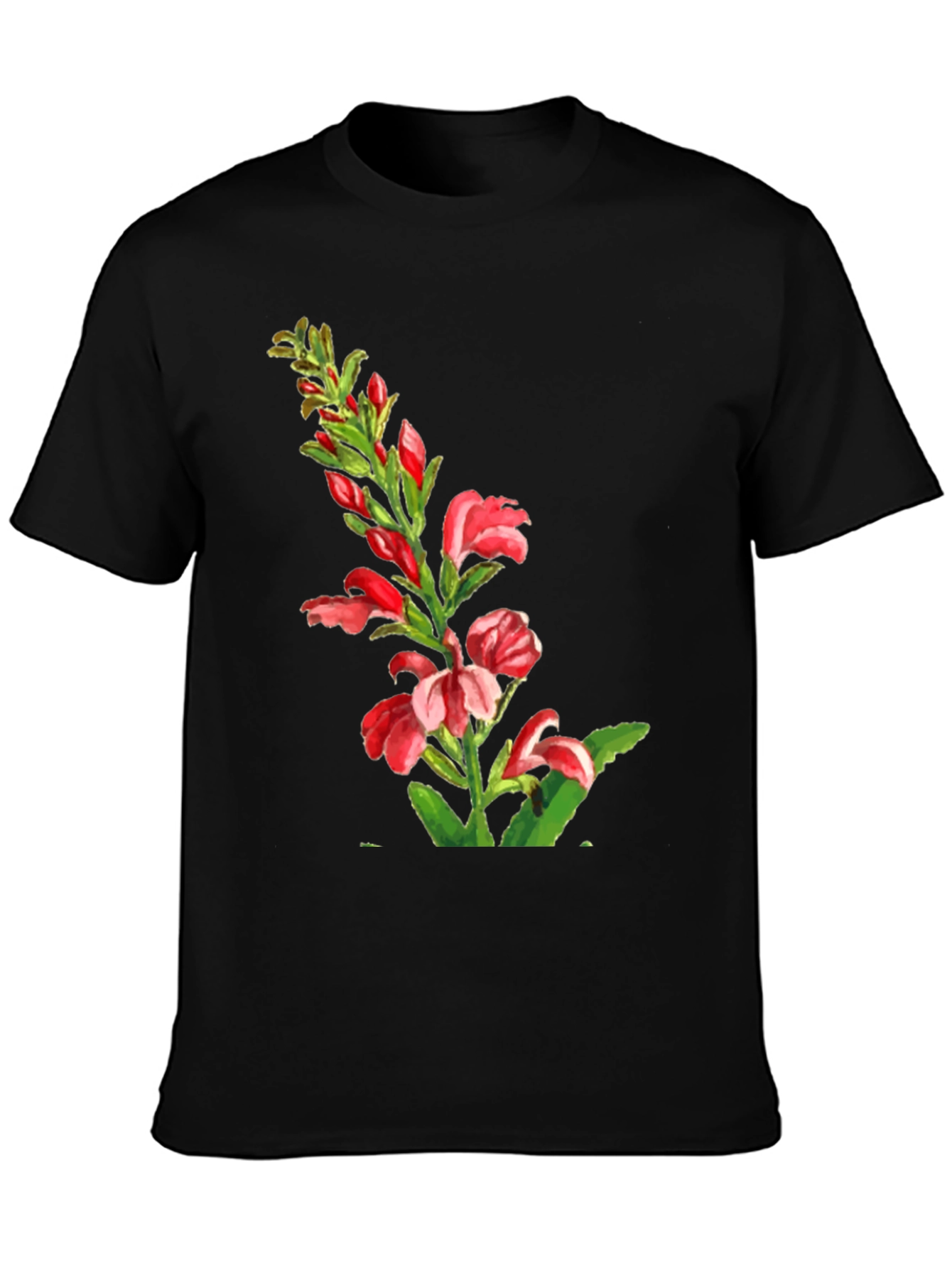 Floral Print Tee - Elegant Botanical Design