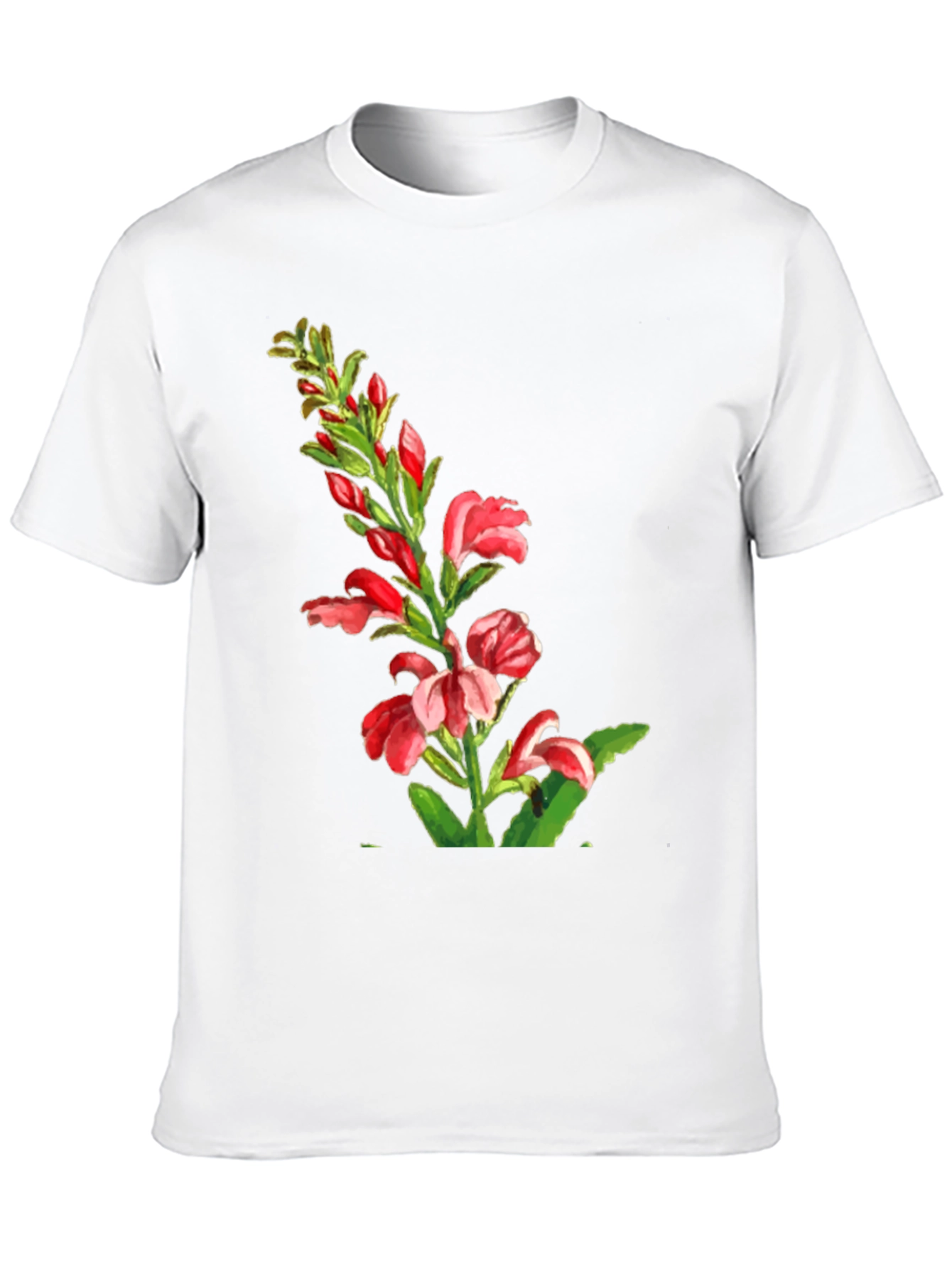 Floral Print Tee - Elegant Botanical Design