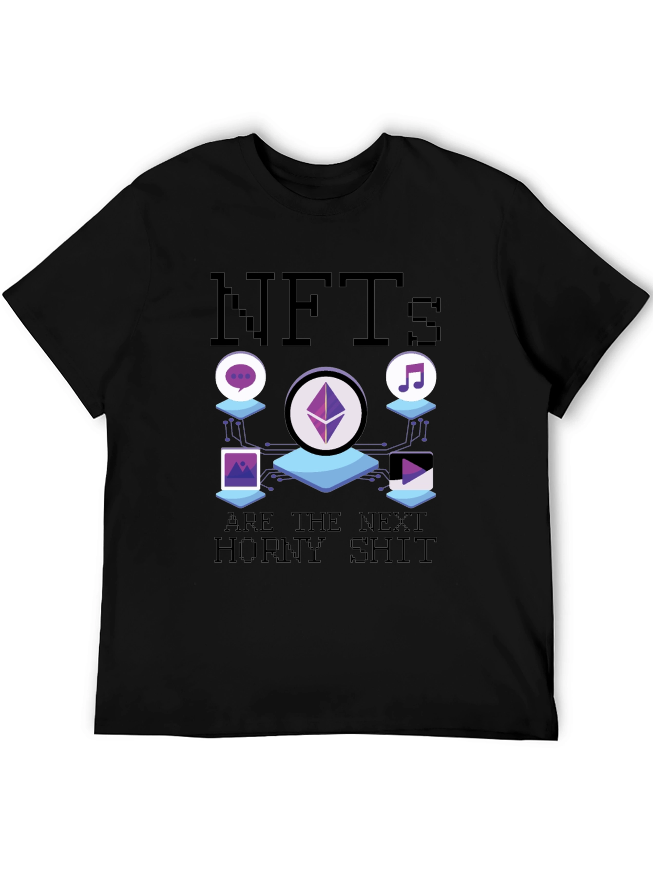 NFTs Next Horny Shit T-Shirt - Black