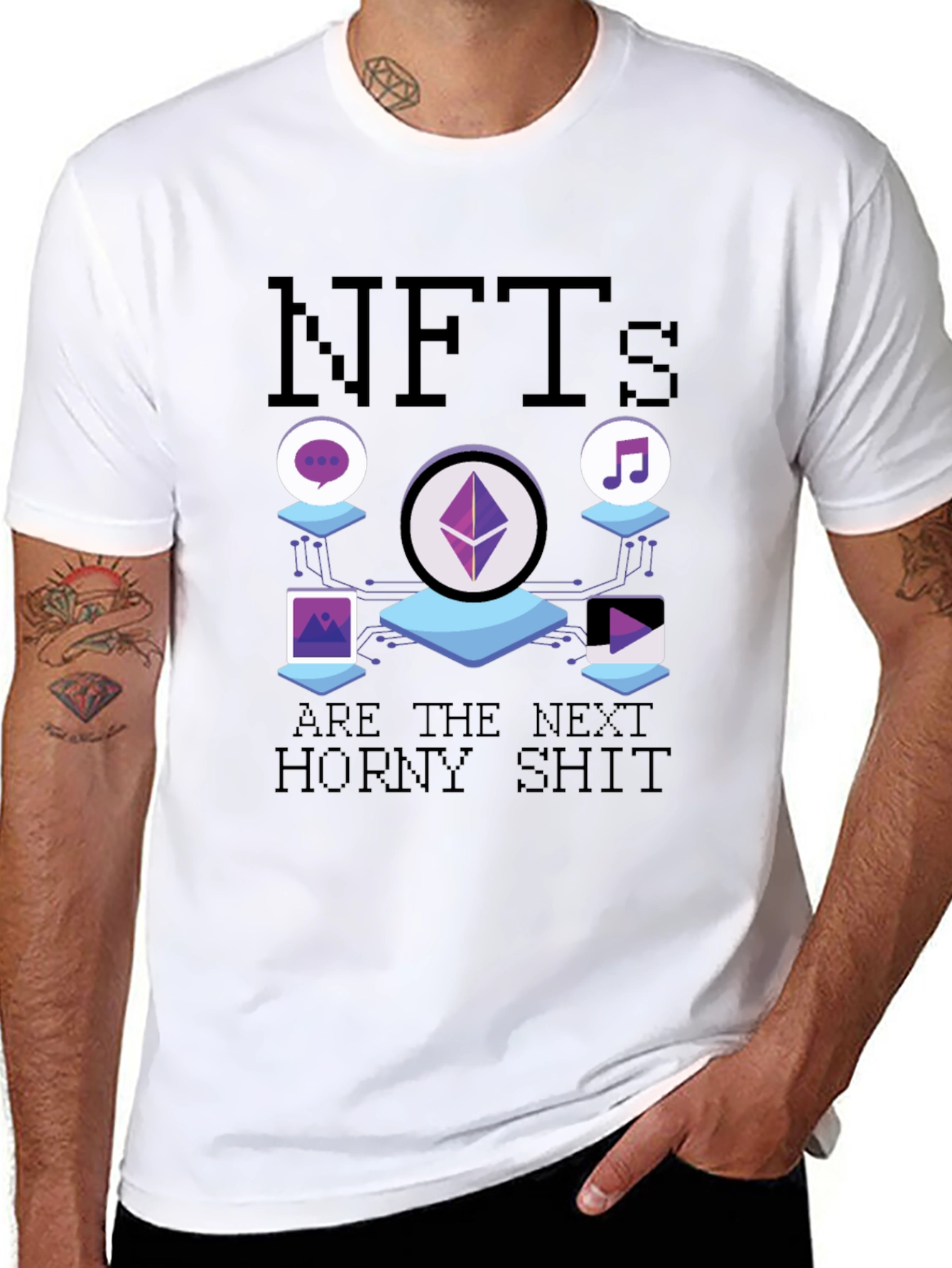 NFTs Next Horny Shit T-Shirt - Black