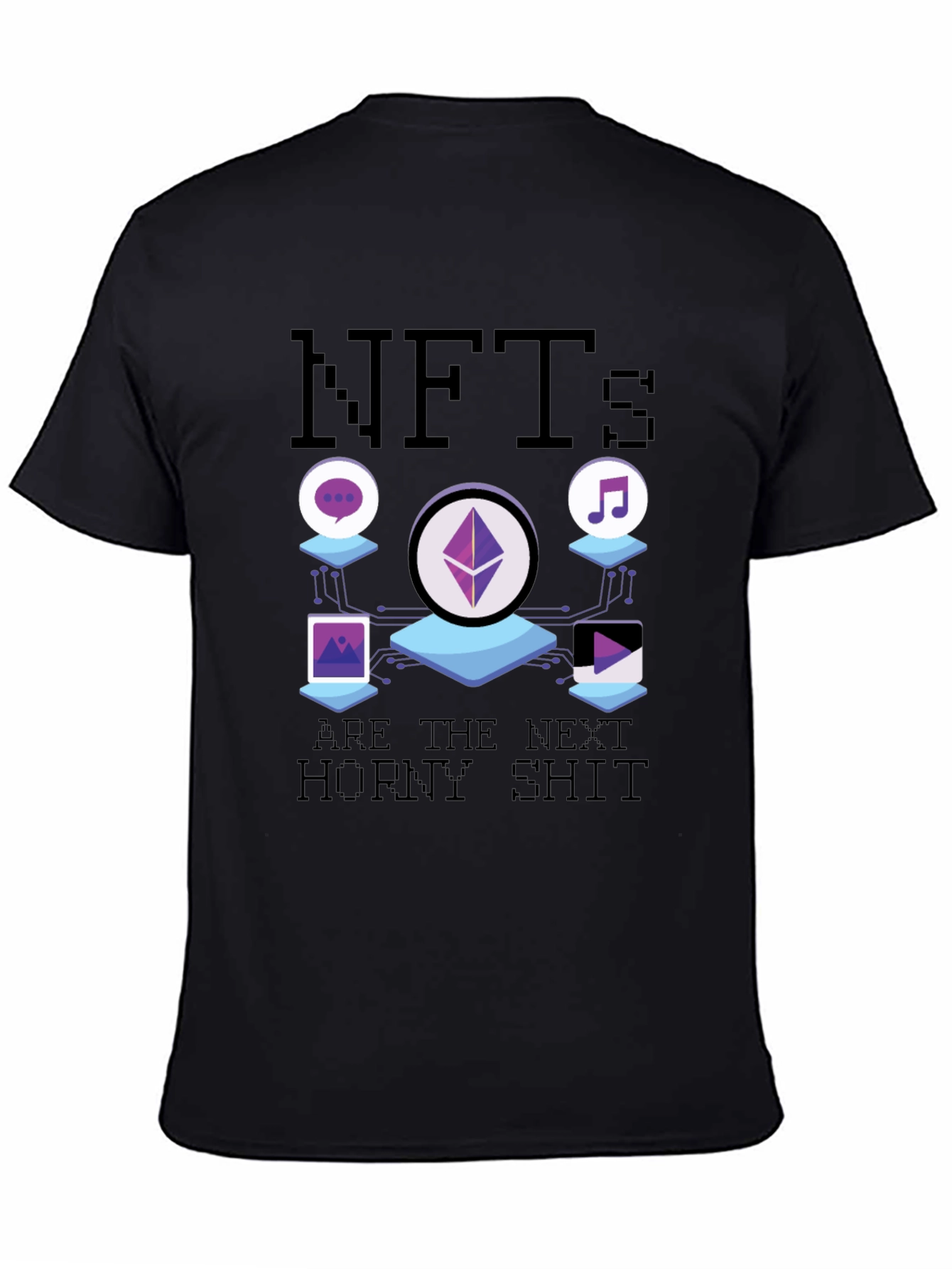 NFTs Next Horny Shit T-Shirt - Black