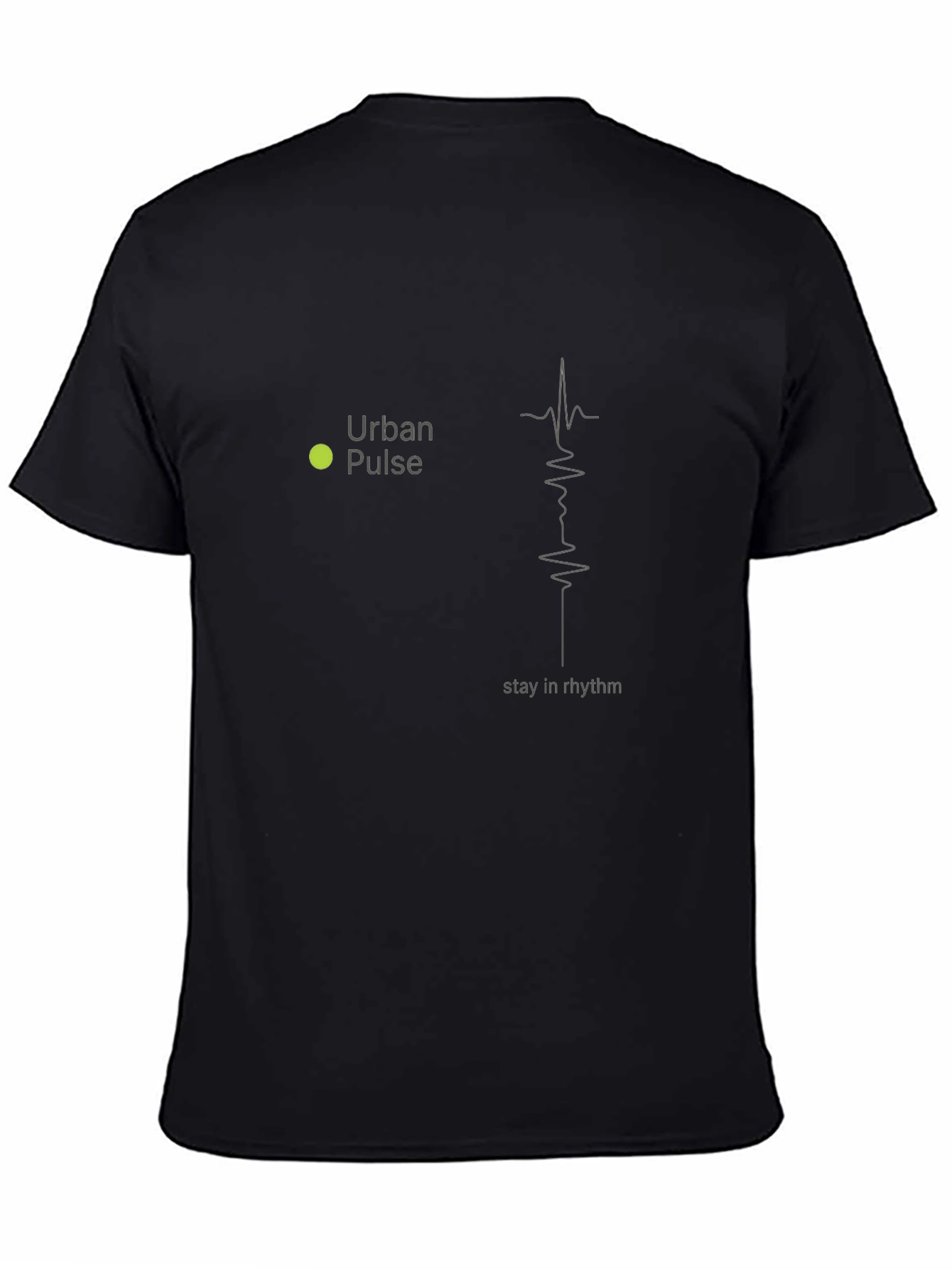 Urban Pulse Black T-Shirt - Stay in Rhythm Design