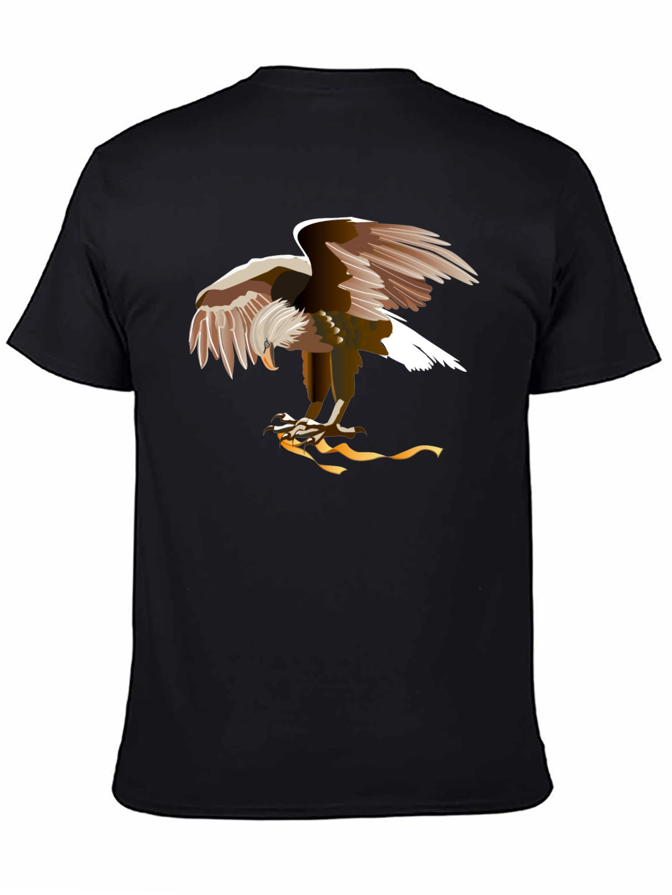 Eagle Graphic Tee - Black Cotton T-Shirt