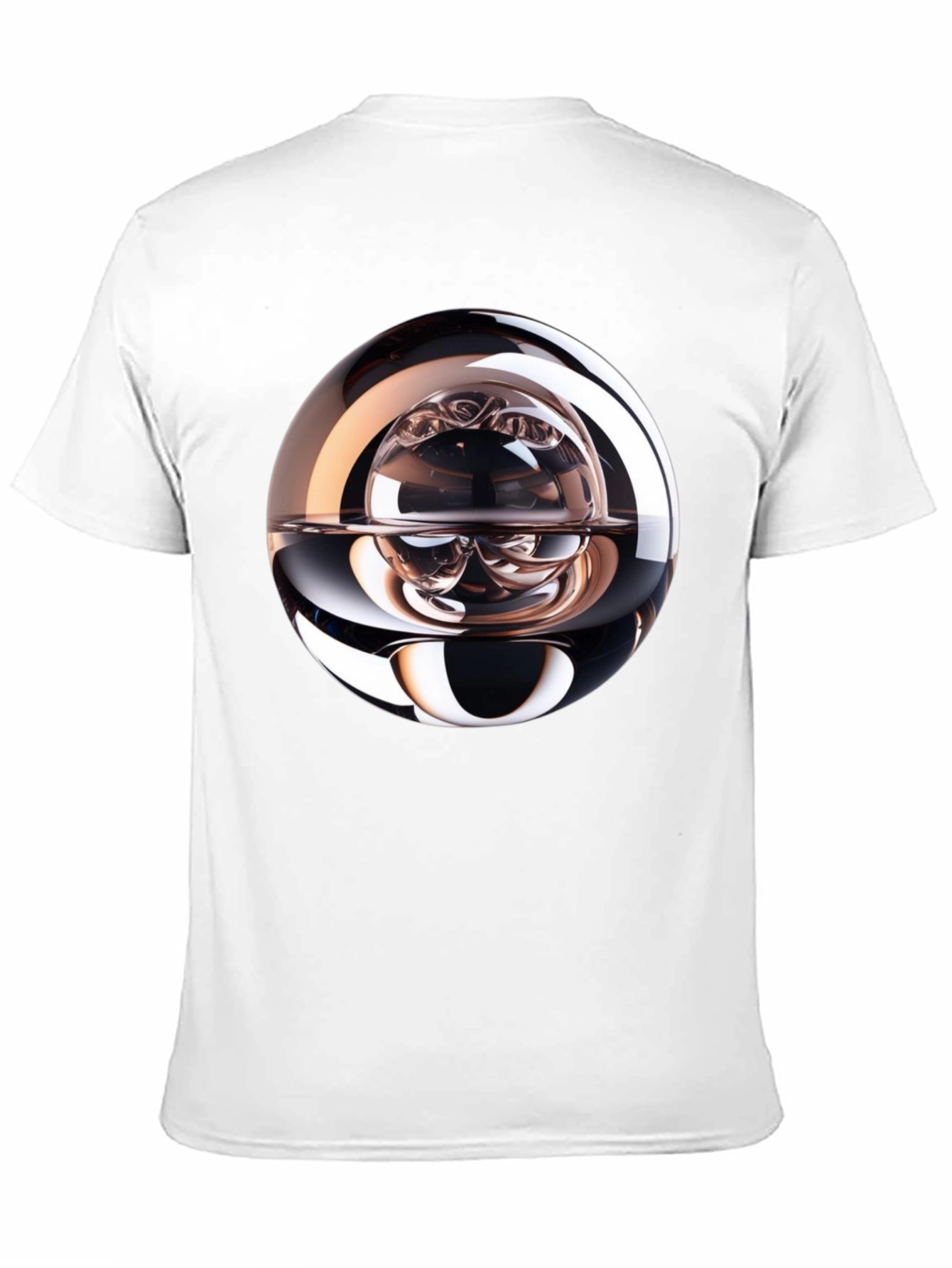 Abstract Sphere Graphic Tee - Modern Black T-Shirt