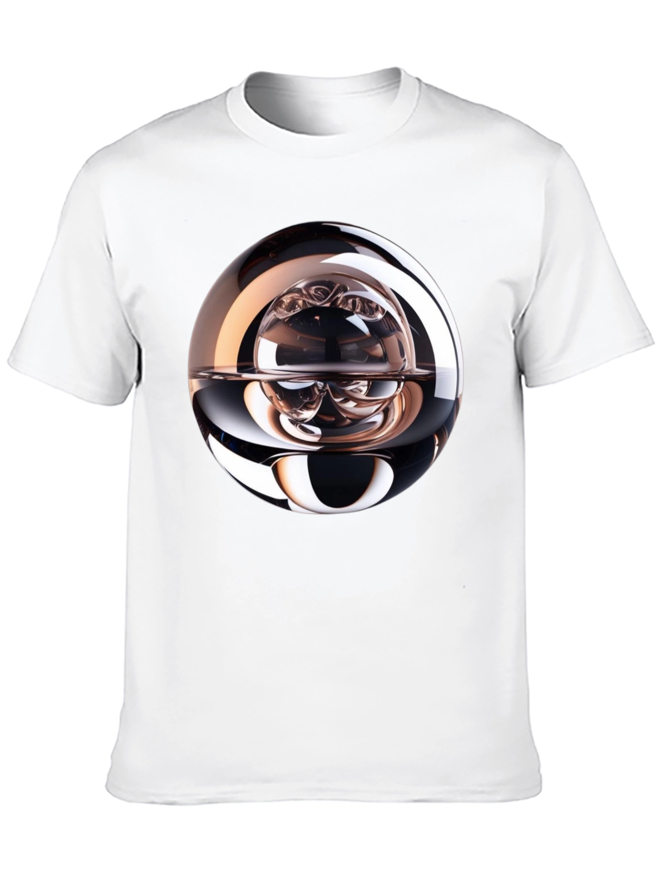 Abstract Sphere Graphic Tee - Modern Black T-Shirt