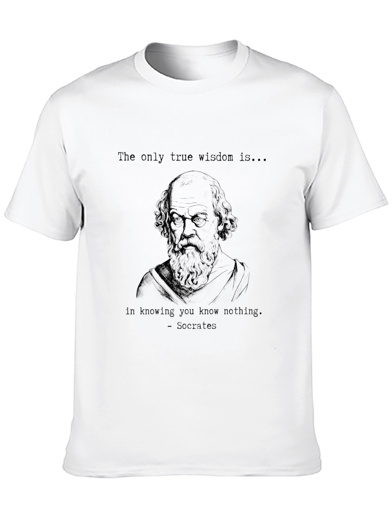Socrates Quote Graphic Tee - True Wisdom T-Shirt