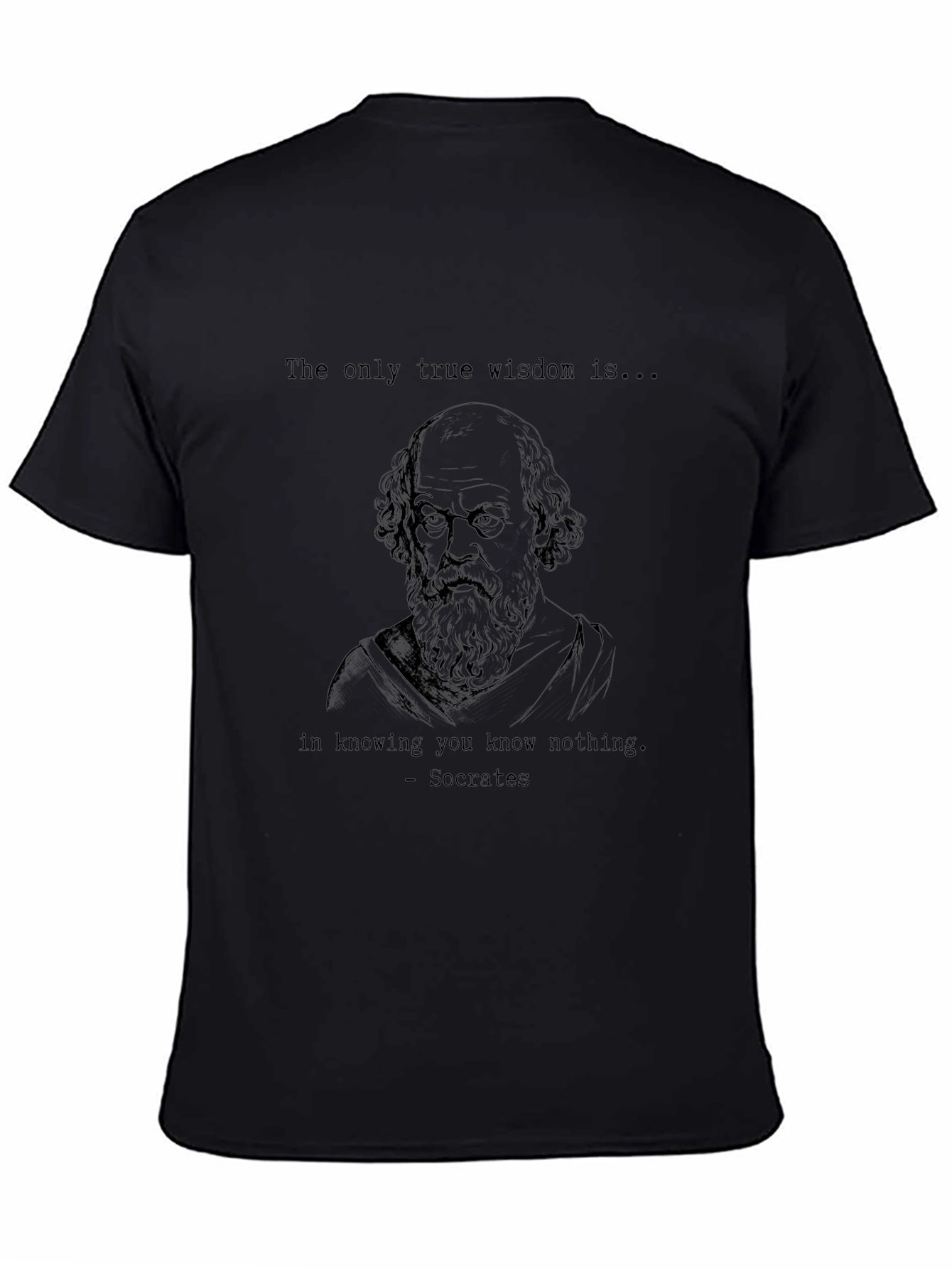 Socrates Quote Graphic Tee - True Wisdom T-Shirt