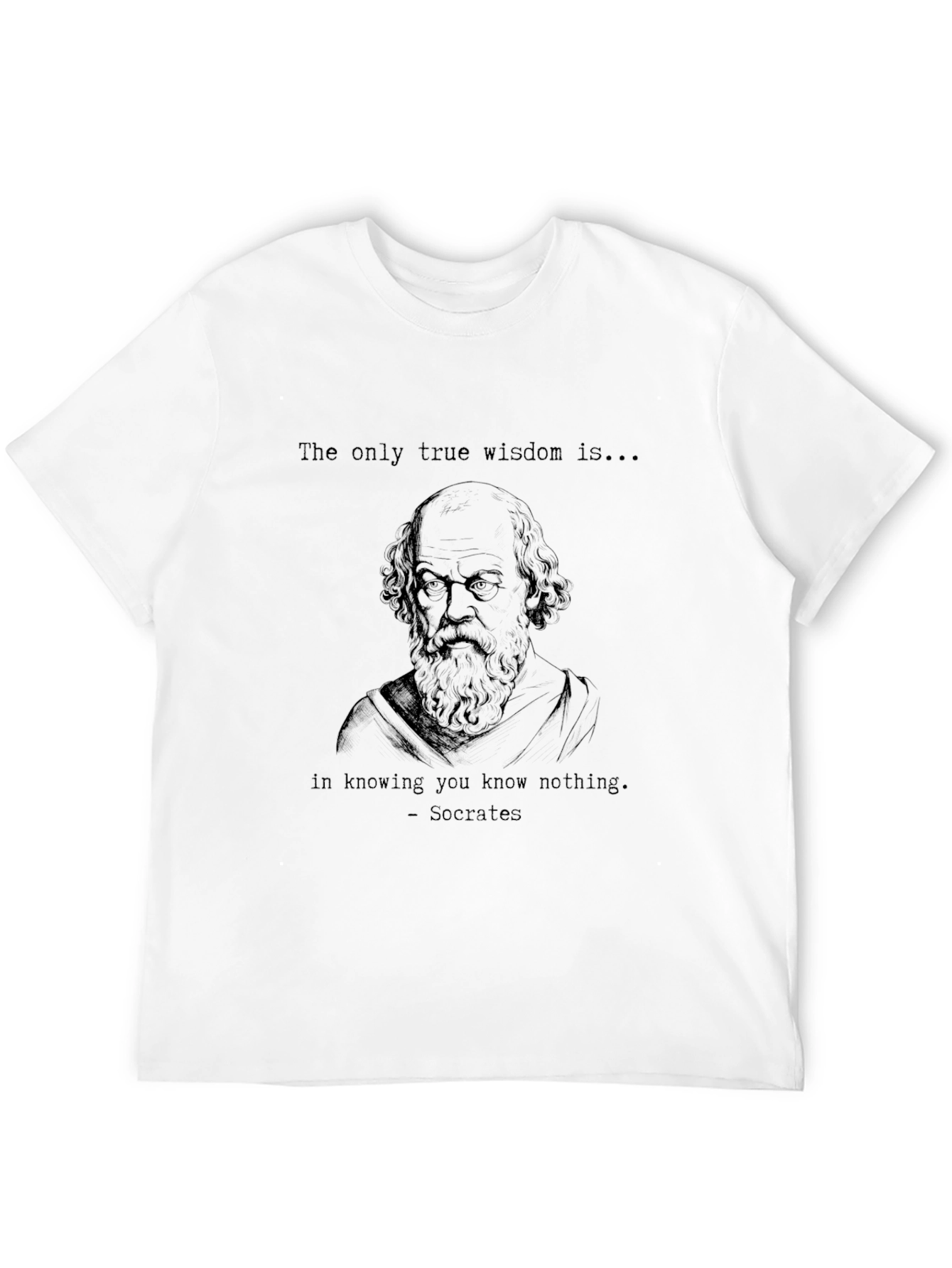 Socrates Quote Graphic Tee - True Wisdom T-Shirt