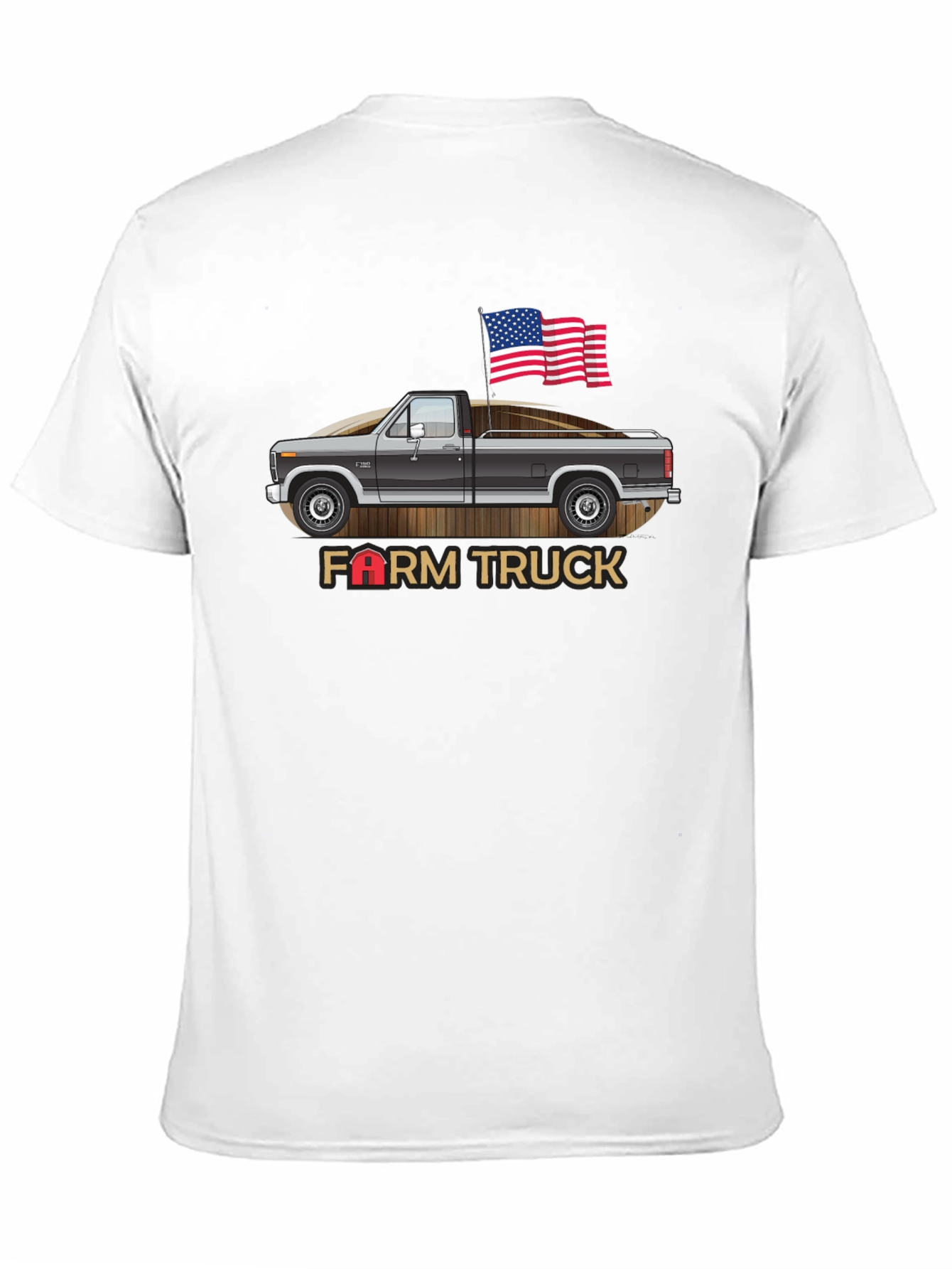 Farm Truck American Flag Graphic Tee