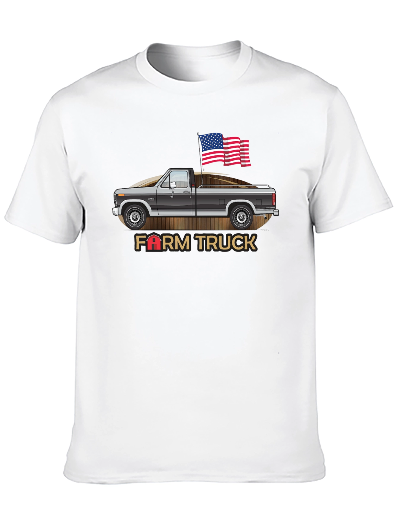 Farm Truck American Flag Graphic Tee