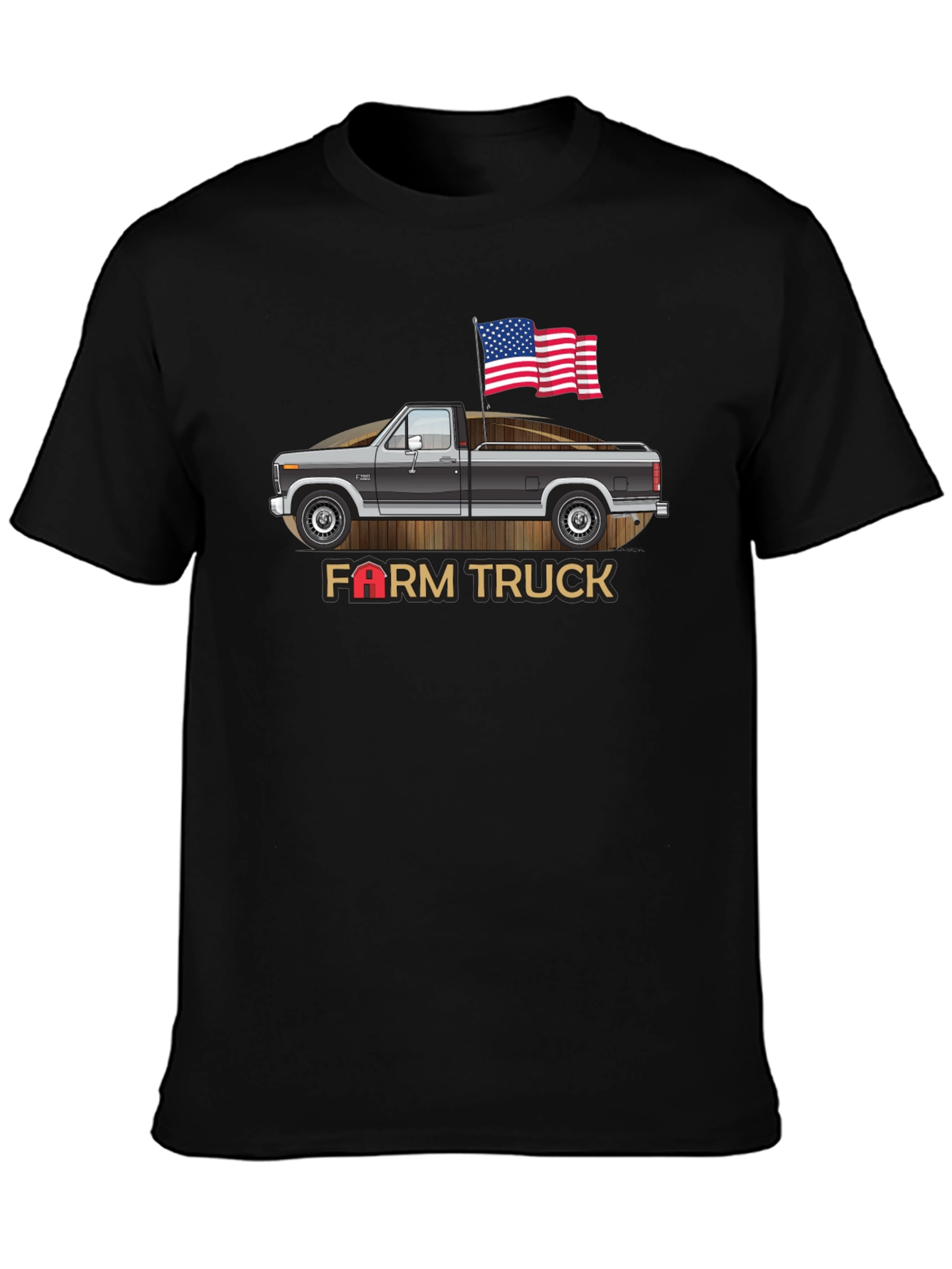 Farm Truck American Flag Graphic Tee