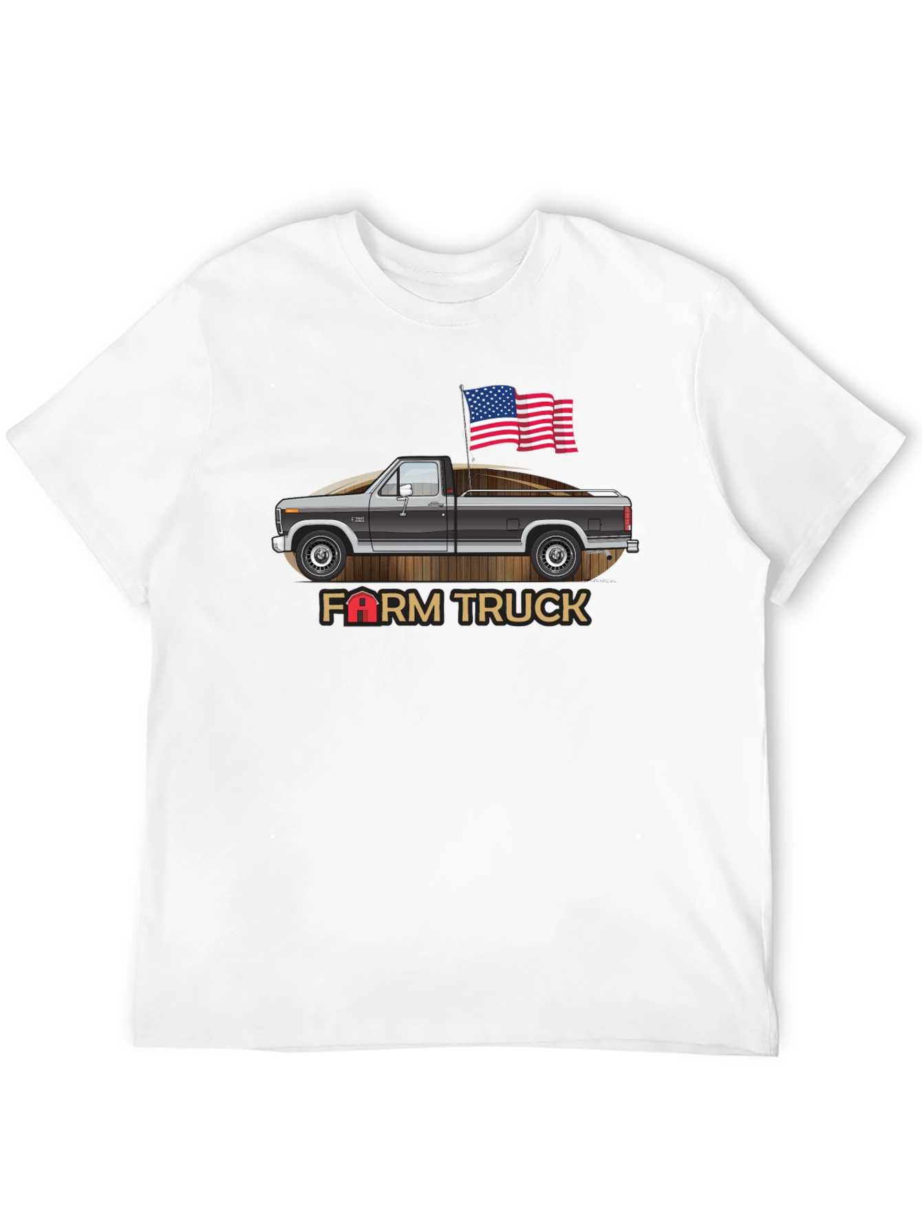 Farm Truck American Flag Graphic Tee
