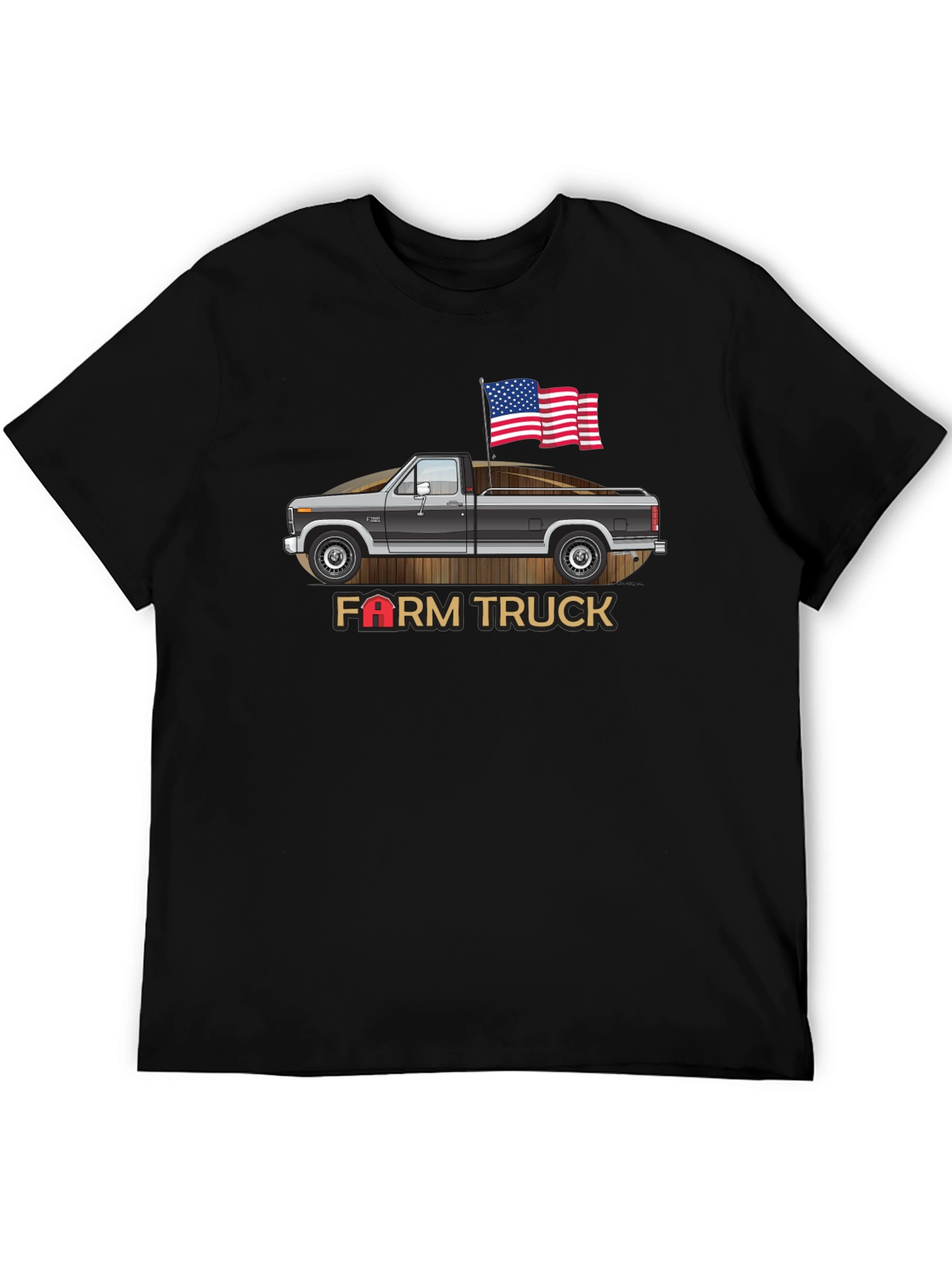 Farm Truck American Flag Graphic Tee