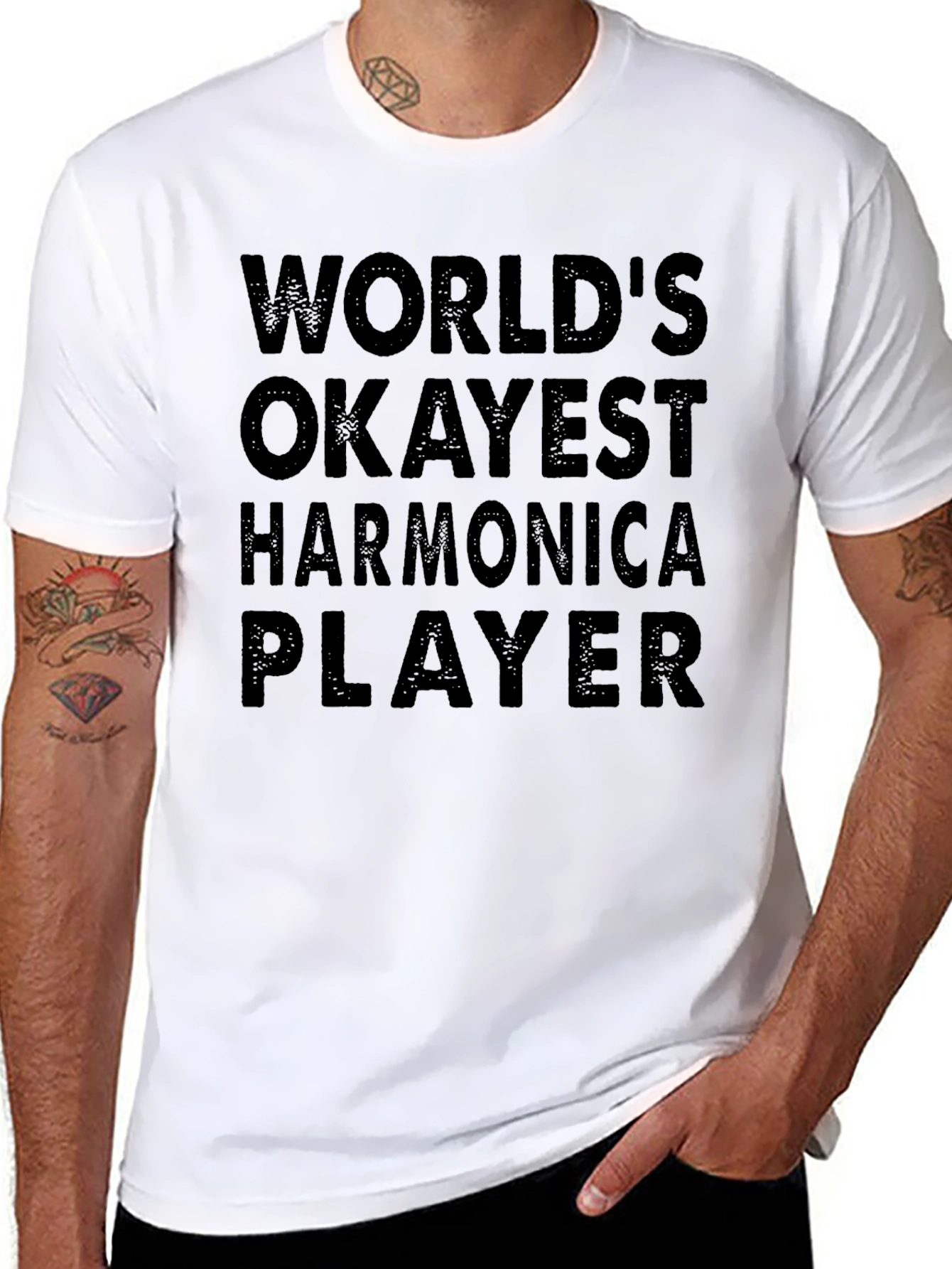 Worlds Okayest Harmonica Player T-Shirt