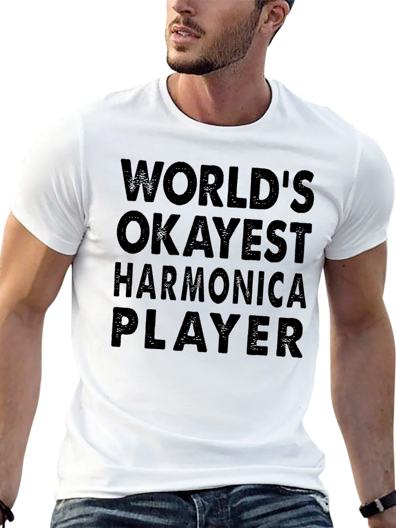 Worlds Okayest Harmonica Player T-Shirt