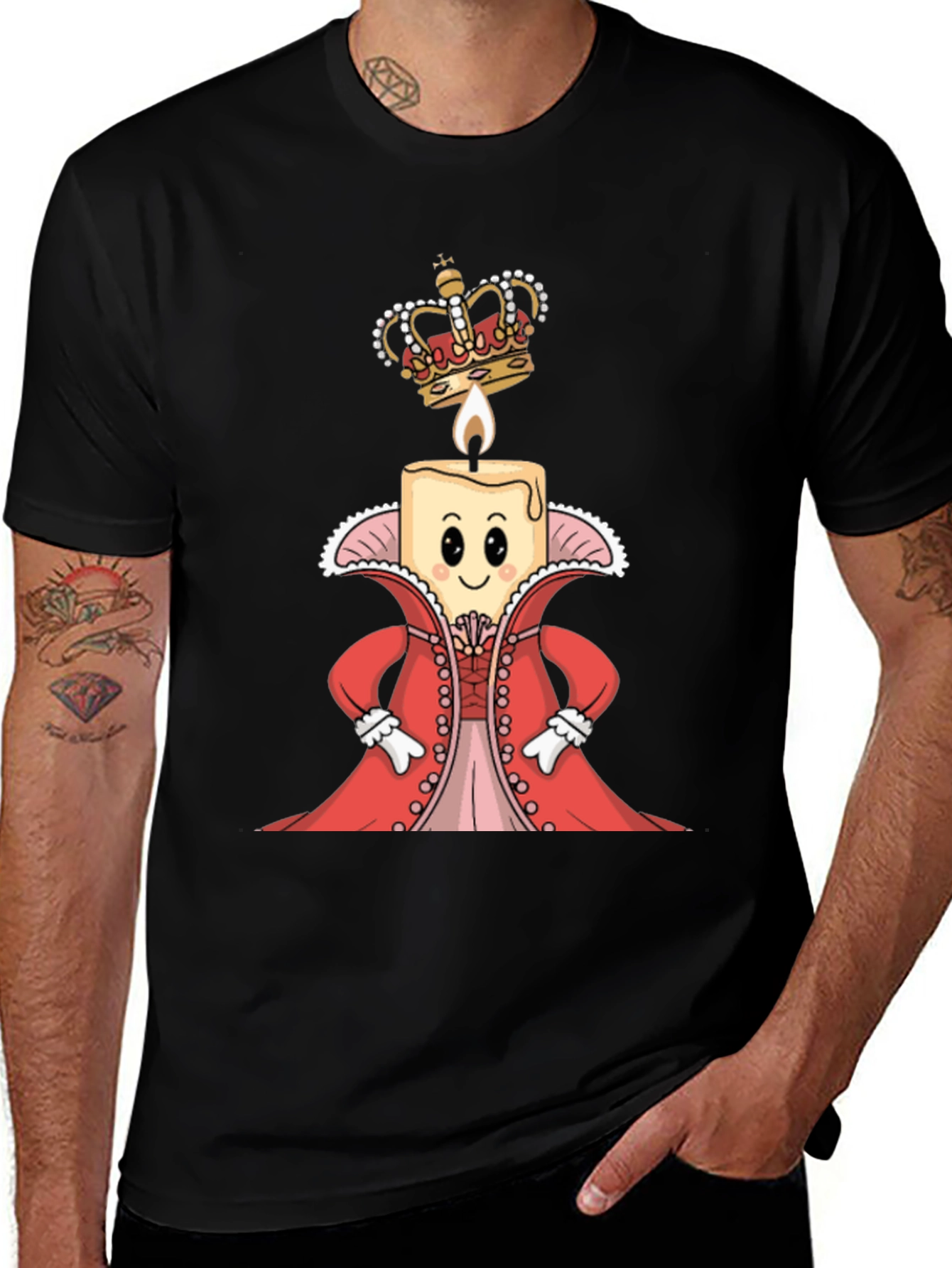 Royal Candle T-Shirt - Whimsical Graphic Tee