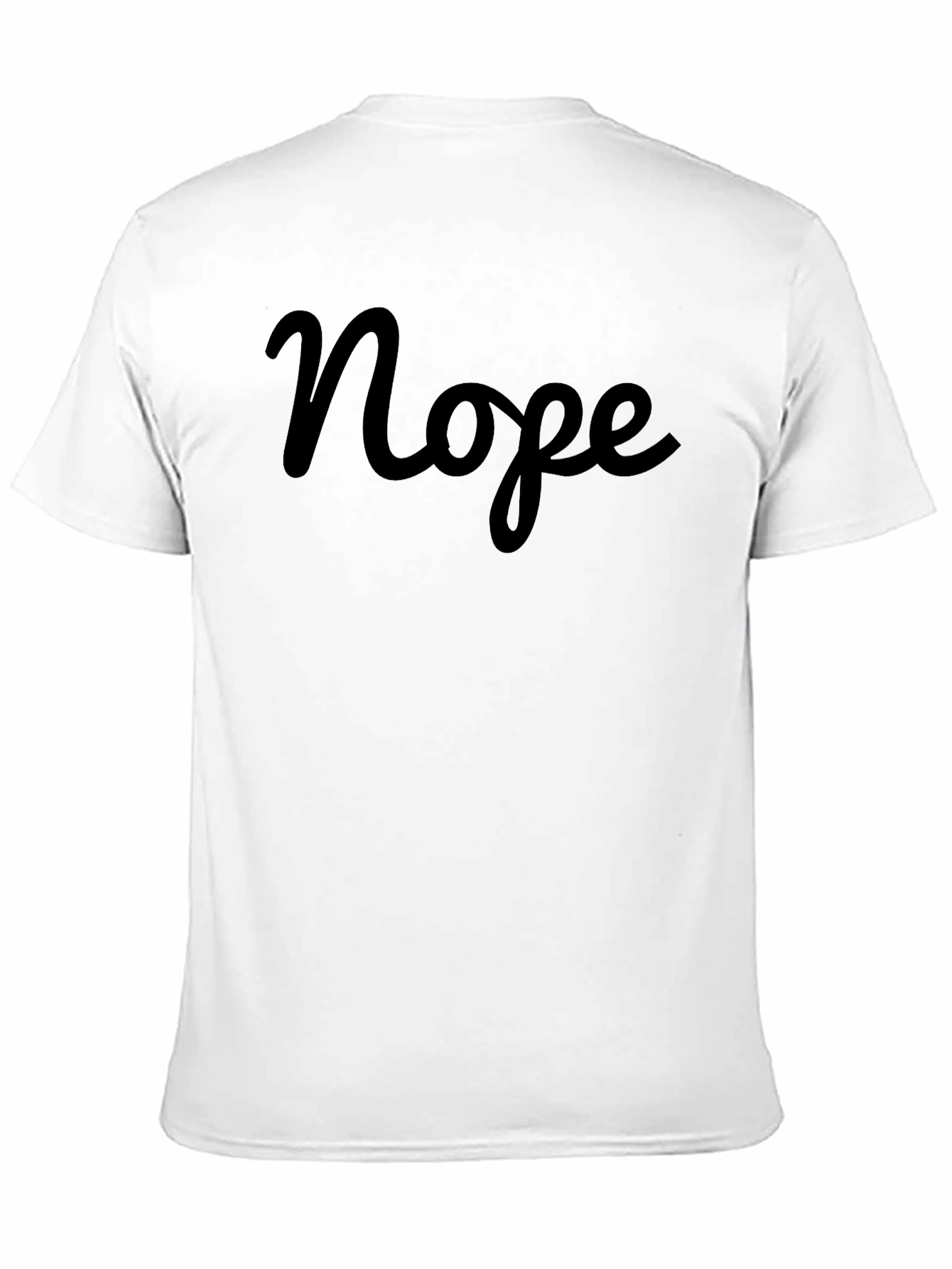 Nope Graphic T-Shirt - Casual Crew Neck Tee
