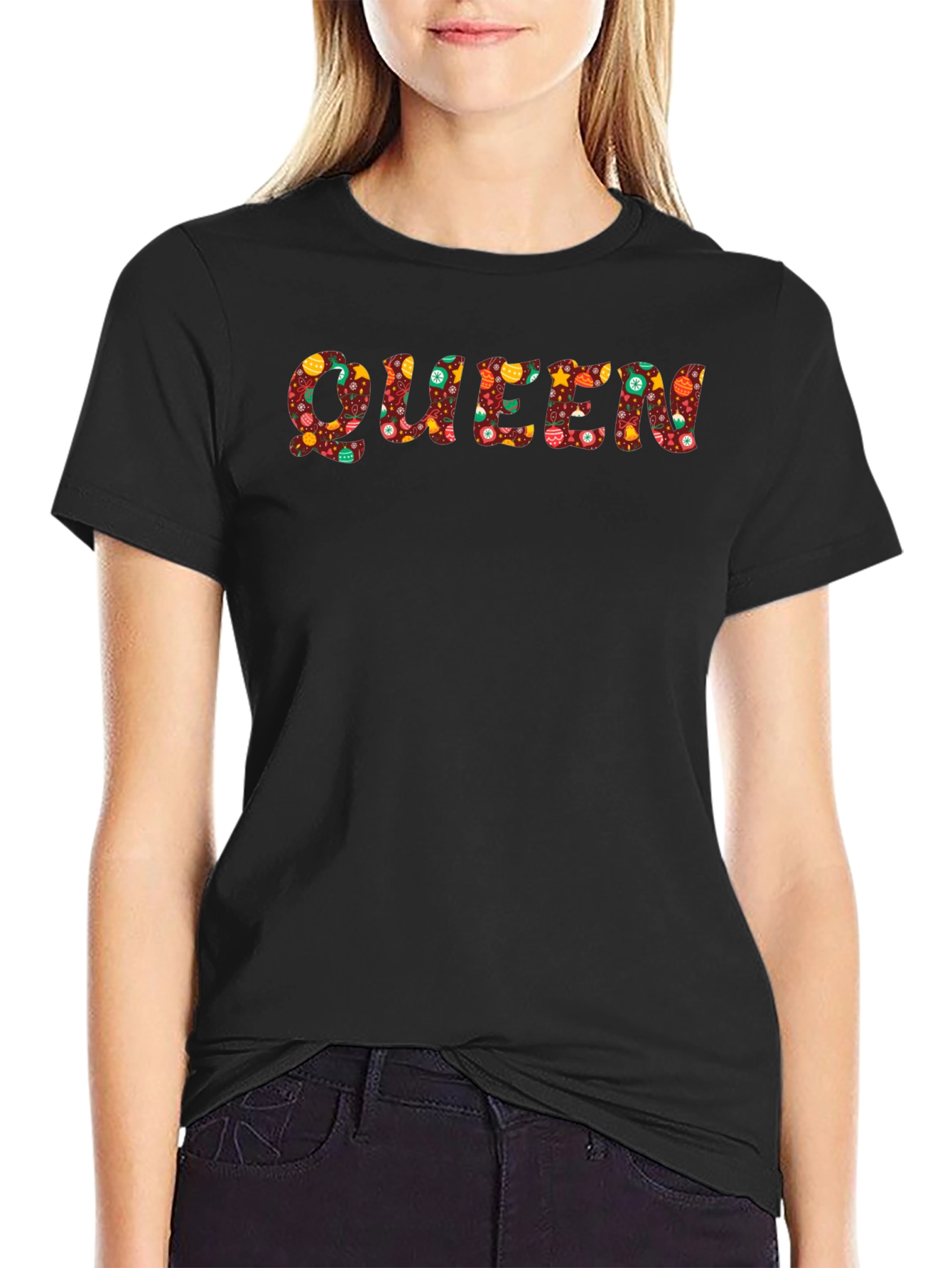 Queen Christmas Pattern T-Shirt
