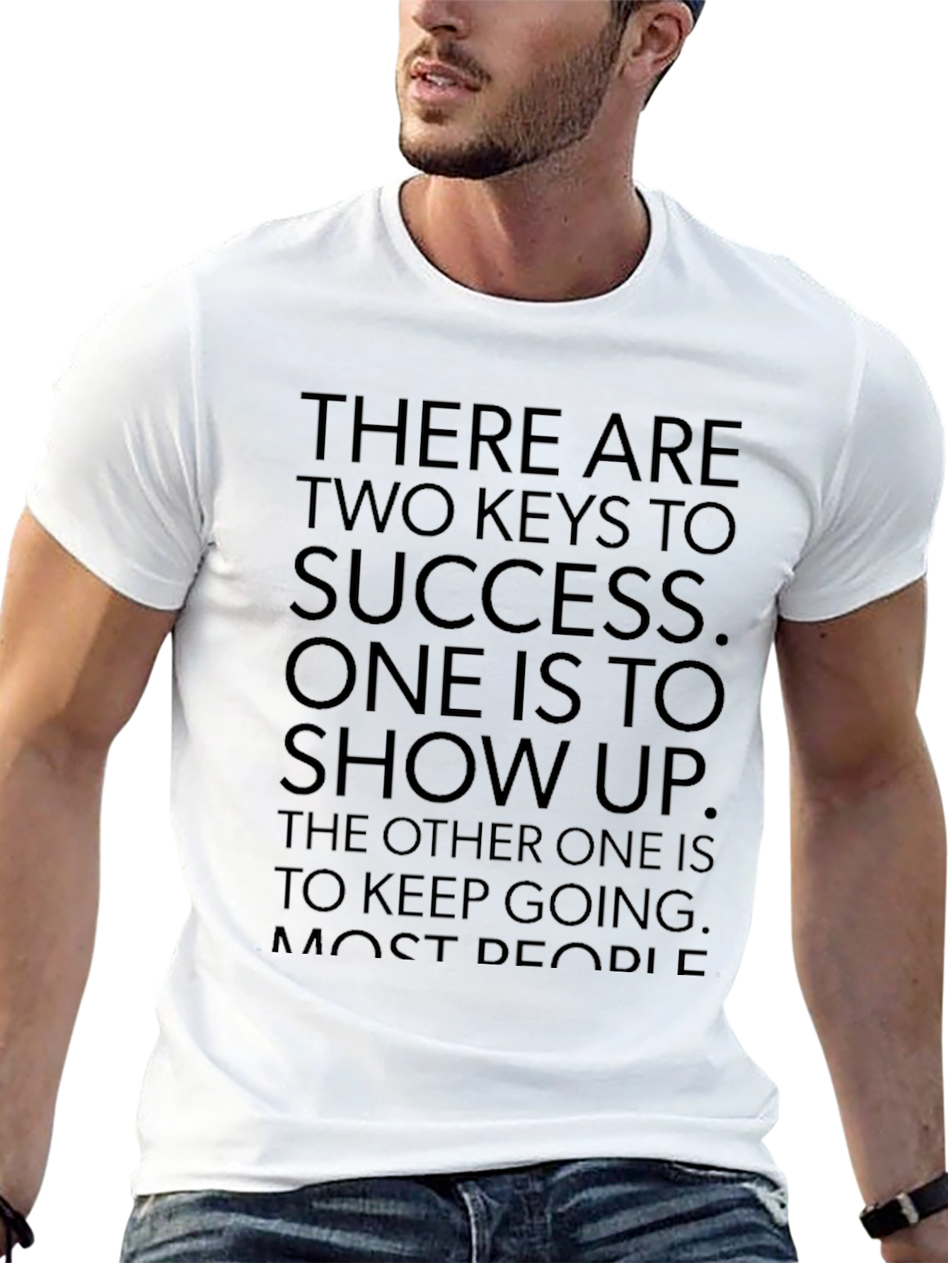 Motivational Black T-Shirt - Keys to Success