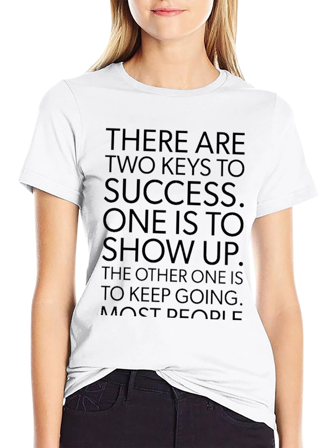 Motivational Black T-Shirt - Keys to Success