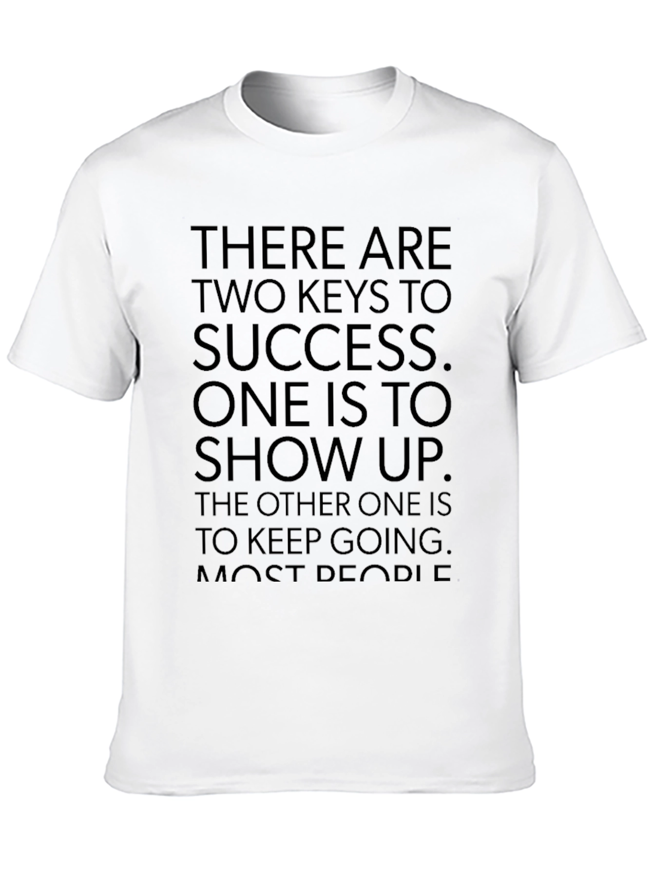 Motivational Black T-Shirt - Keys to Success