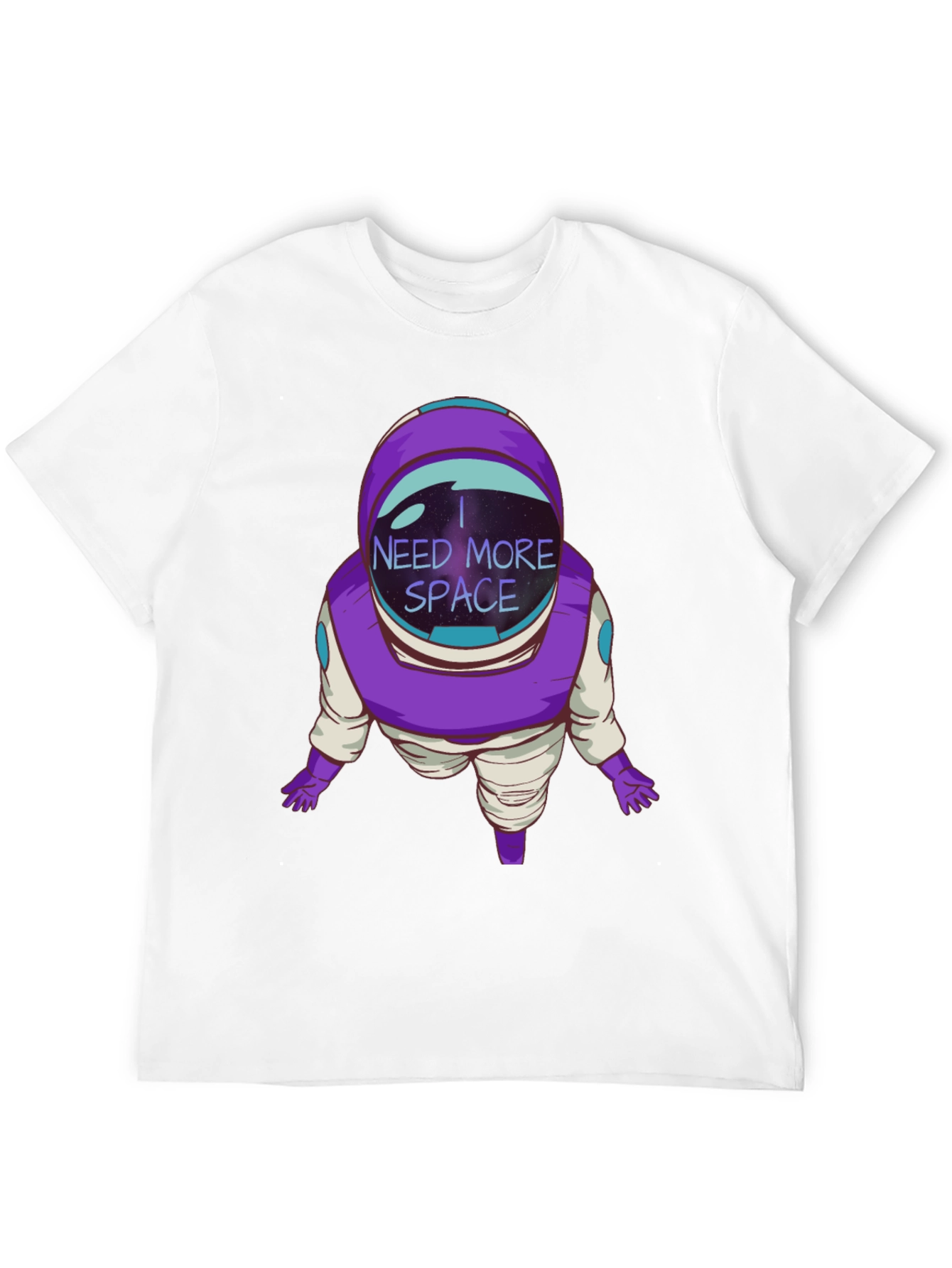 I Need More Space Astronaut Black T-Shirt